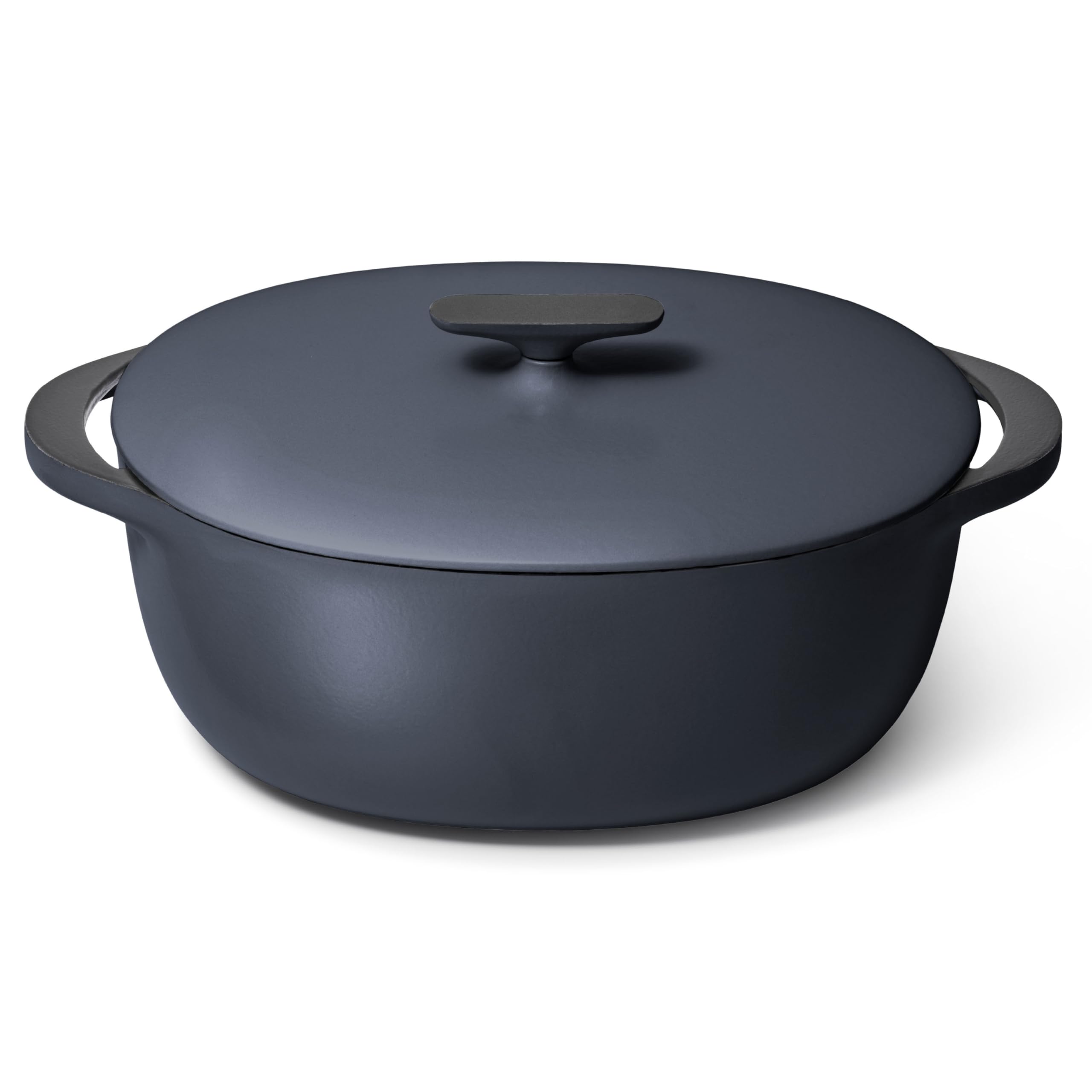 Caraway Enameled Cast Iron Dutch Oven - 6.5Qt Dutch Oven With Lid - 3 Layer Enamel Coating - No Seasoning Required - Compatible 