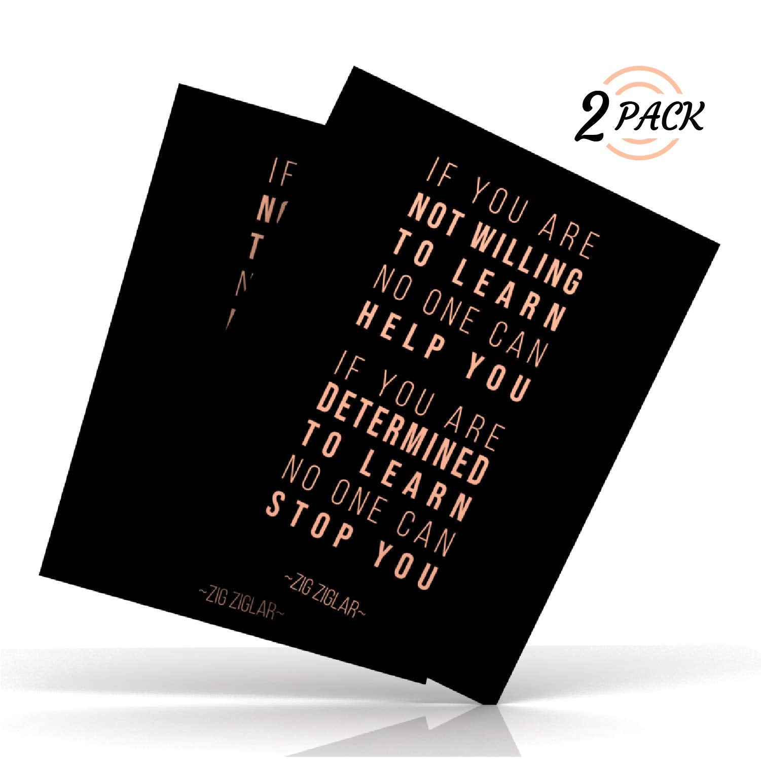 Zig Ziglar Determined To Learn Motivational Wall Art Poster 11''X14'' Inches Inspirational Quote Ready To Be Framed, Library, Do