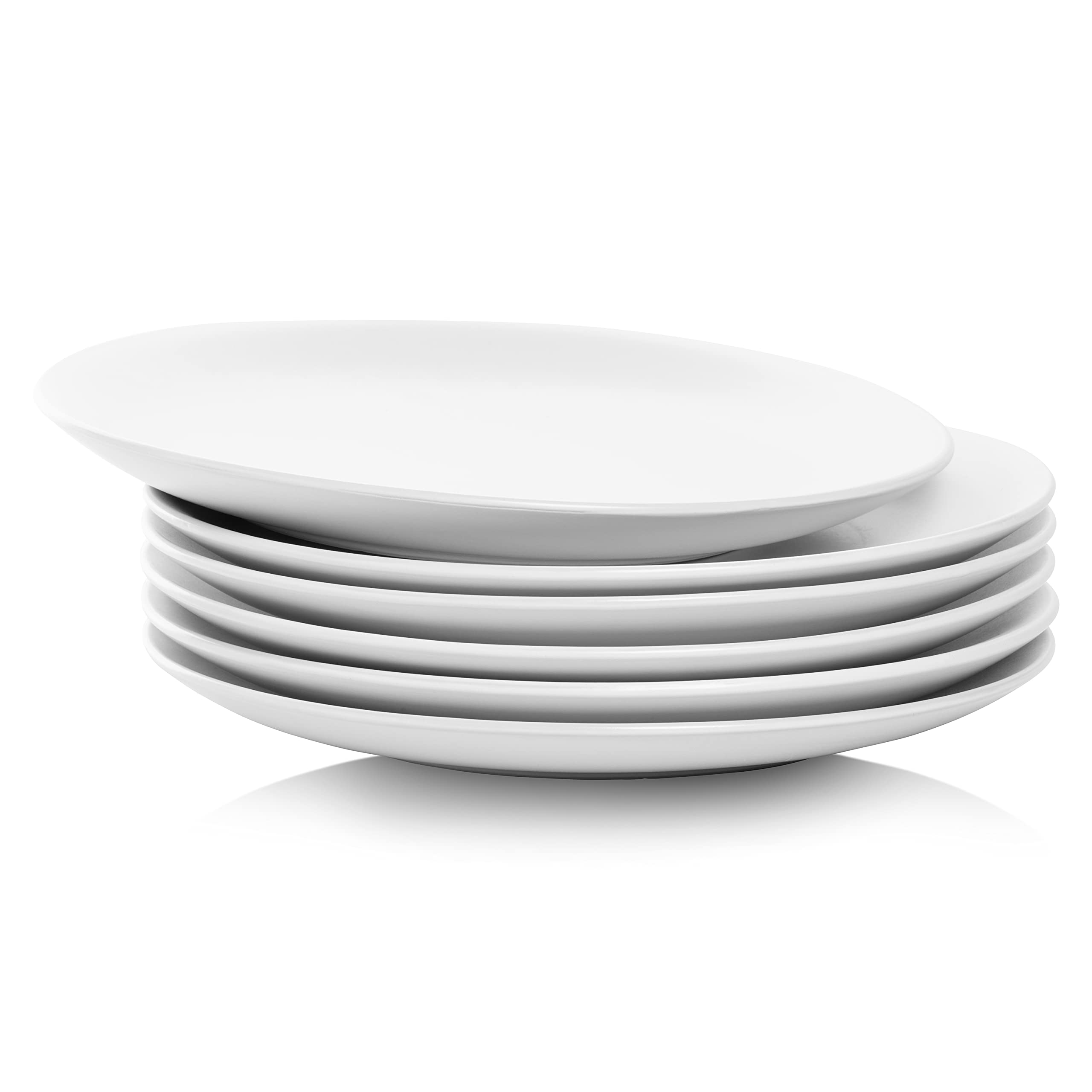 10 Strawberry Street Wazee Matte 10.5 '' Coupe Dinner Plate, Set Of 6, White