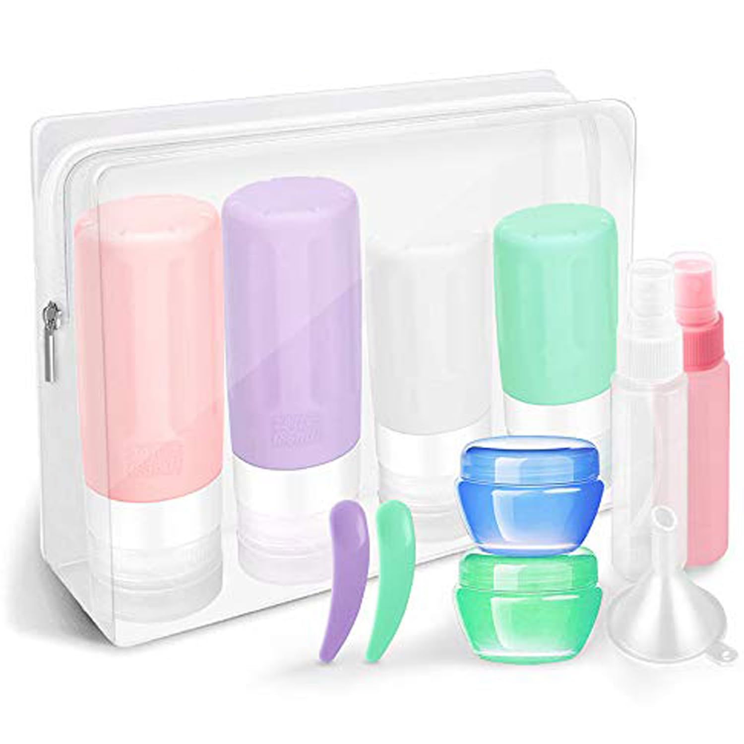 Travel Bottles For Toiletries Leak Proof Silicone Travel Bottles Set Tsa Approved Travel Size Containers Refillable Accessories