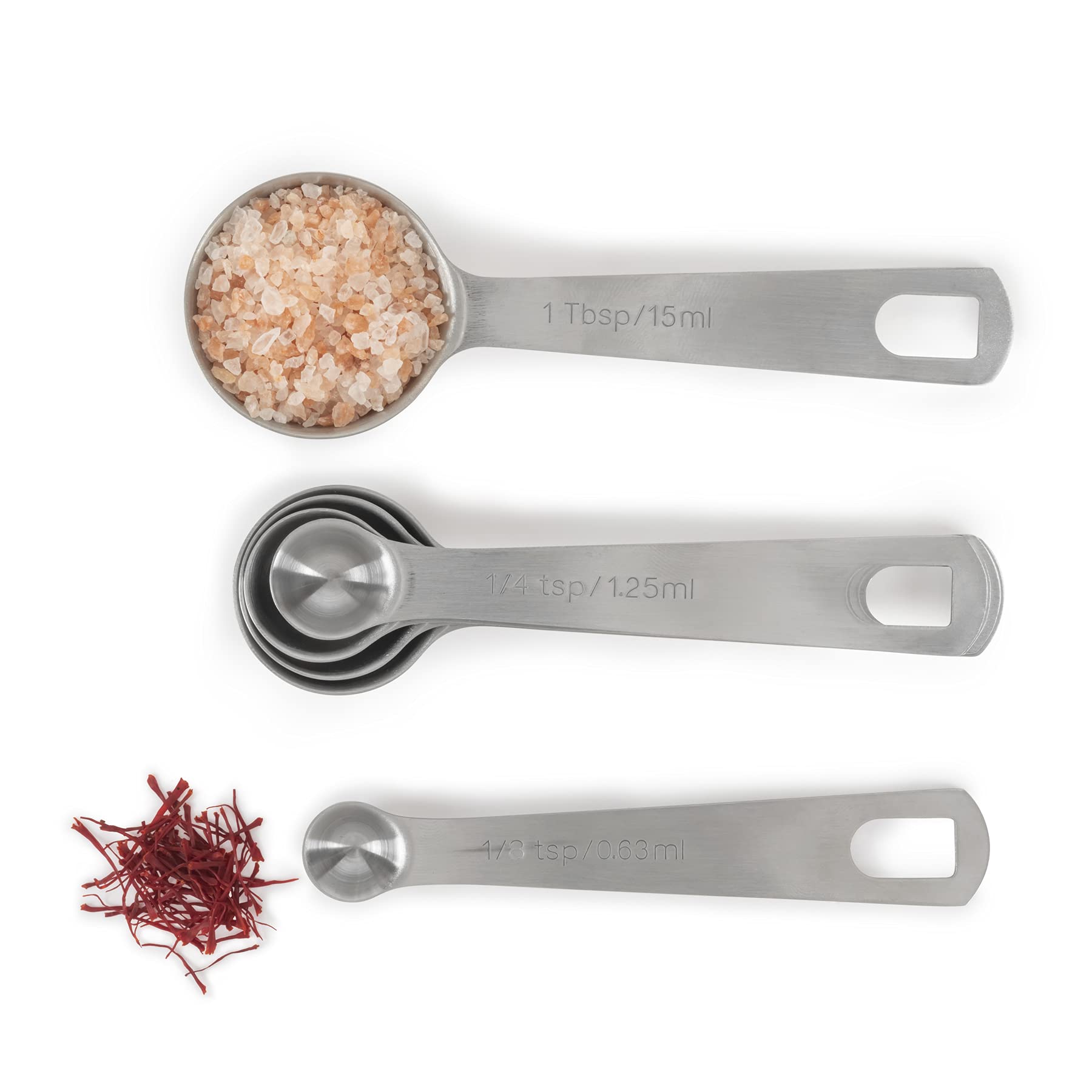 Slofoodgroup - Stainless Steel Measuring Spoon Set - 6 Piece Measuring Spoon Set - 304 Stainless Steel Measuring Spoon Set For C