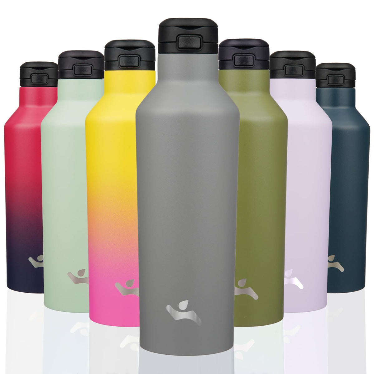 Insulated Water Bottle with Straw,25 OZ Double Wall Vacuum Stainless S ...