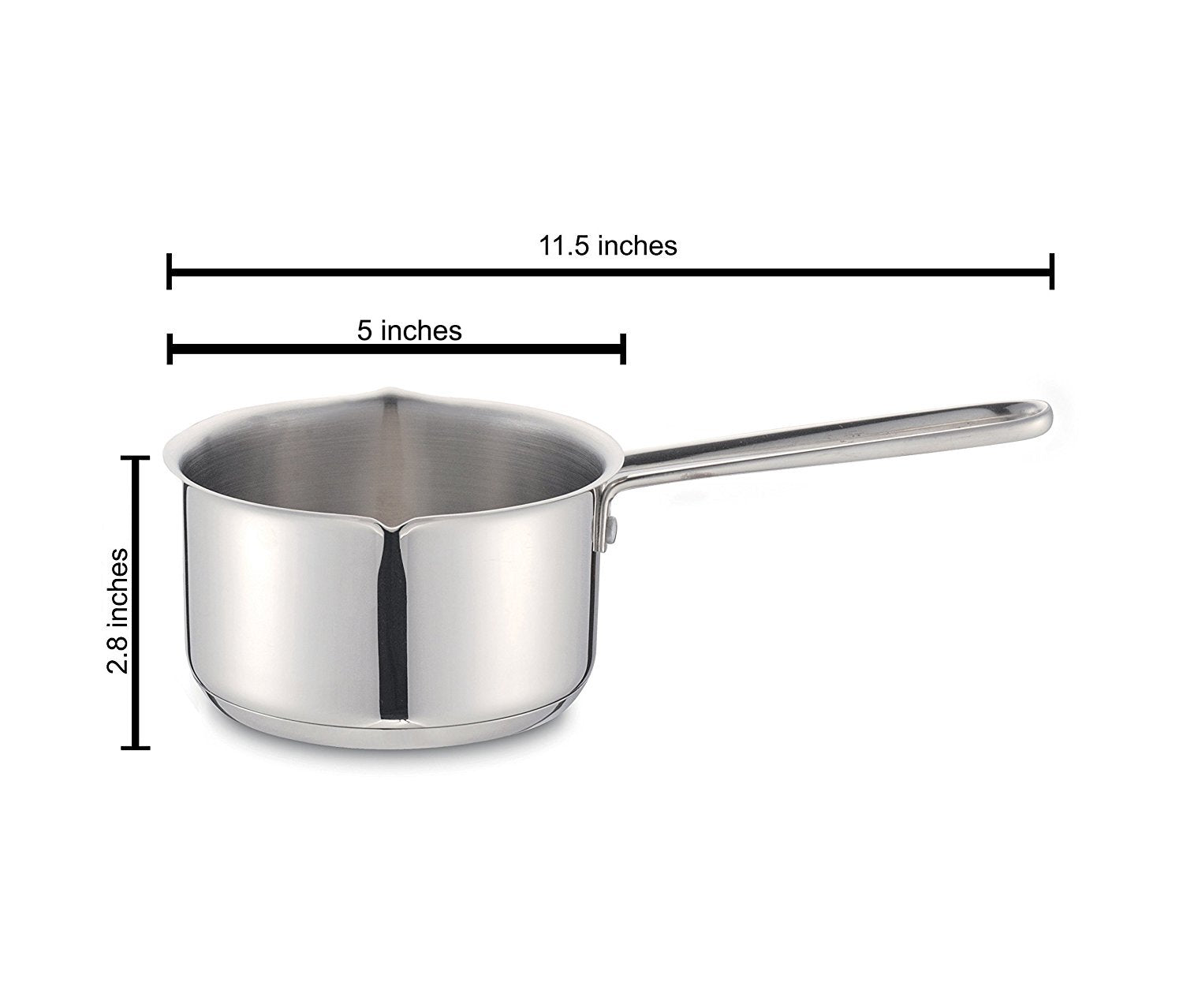 Cuisinox Small Stainless Steel Saucepan With Pour Spout, 3'' X 4.7'' (26 Oz)