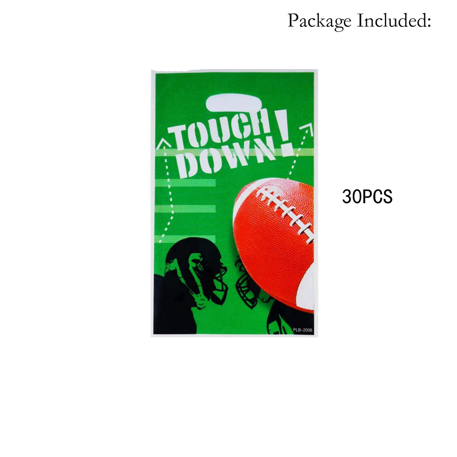 Allpick 30Pcs Football Party Favors Bags Rugby Treat Candy Bags For Kids Birthday Football Theme Party