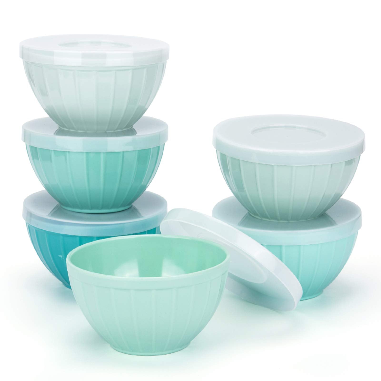 Kx-Ware Melamine Bowls With Lids - 15Oz 5-Inch Cereal/Salad/Prep Bowls, Set Of 6 In 6 Assorted Colors | Shatter-Proof And Chip-R