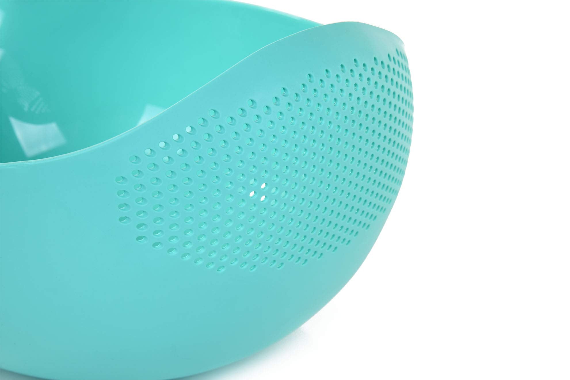 Mintra Home Rice Colander (Teal) - Strainer, Lightweight, For Cleaning Rice, Beans, Fruit And Vegetables
