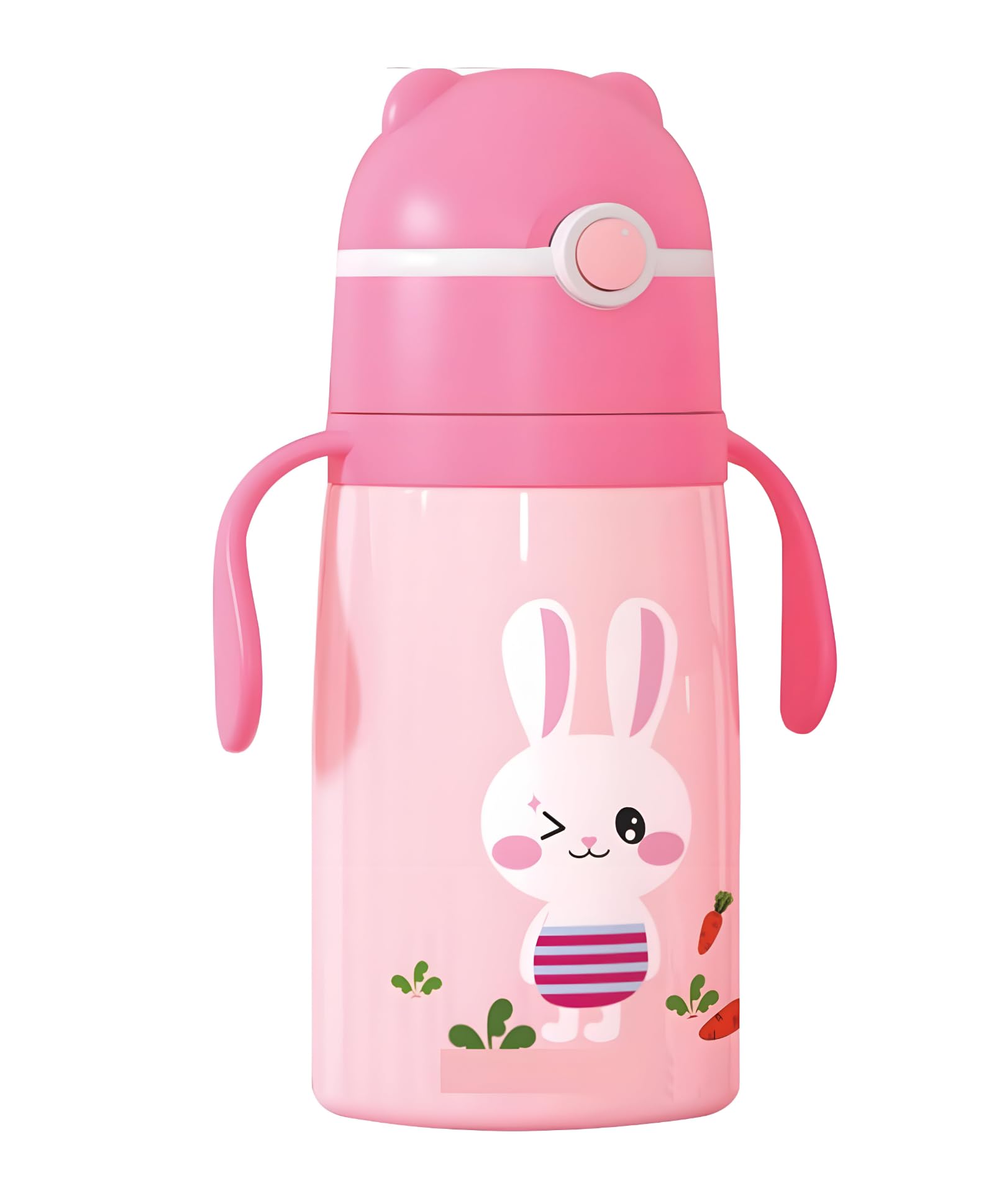 Jollyora Kids Stainless Steel Insulated Straw Cup Bottle  480Ml Double Wall 304 Ss Sipper Flask, Portable School Nursery Travel