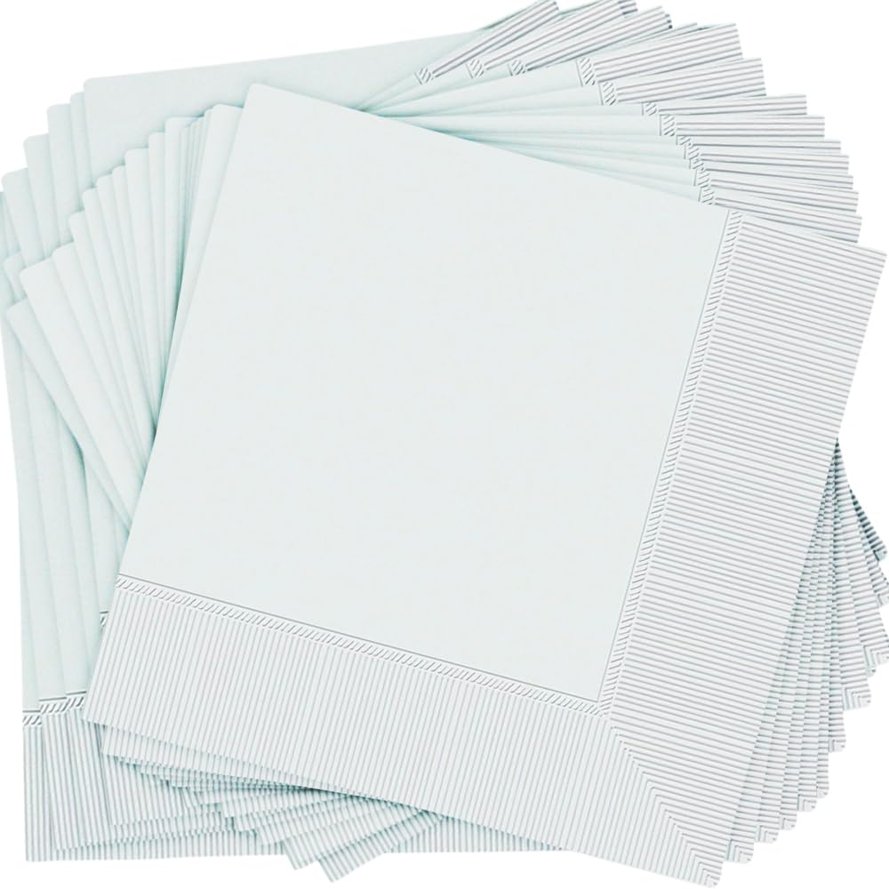 Elegant Frosty White 2-Ply Luncheon Napkins- 6.5X6.5 (Pack Of 40) - Absorbent & Soft - Perfect For Any Event