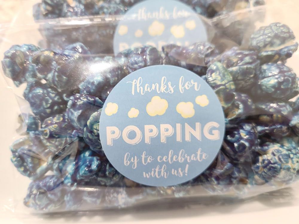 1.9 Inch Thanks For Popping By Wedding Stickers Set Of 60 (Light Blue)