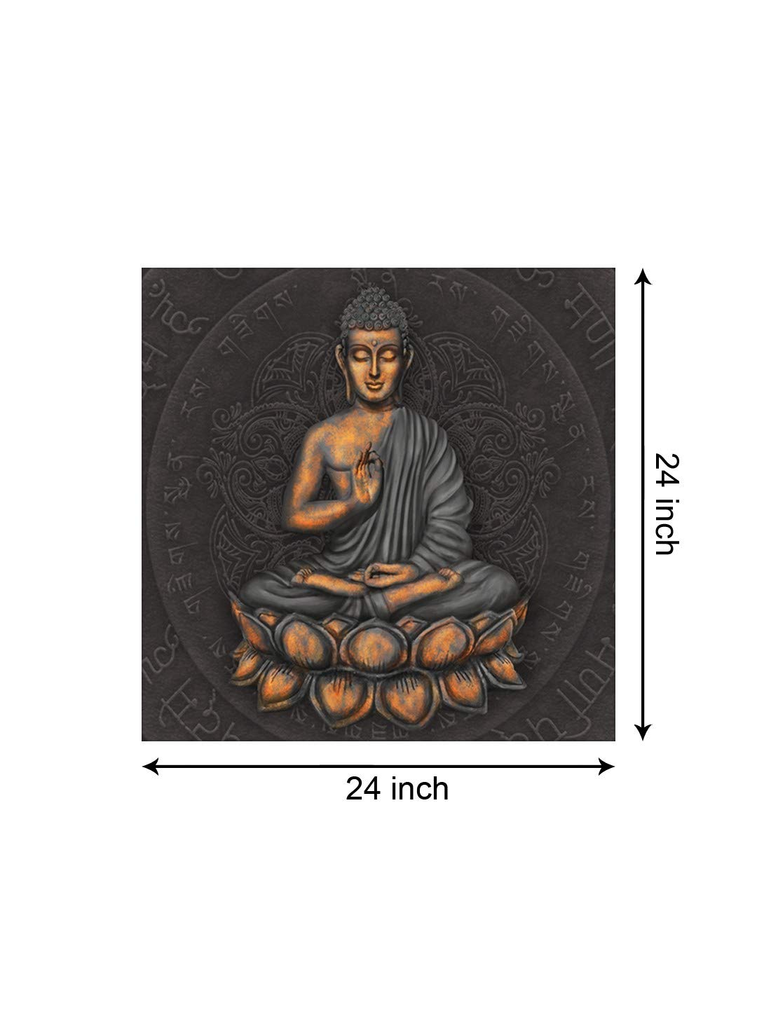 999Store Wooden Stretched Lord Gautam Buddha Budha wall decor for living room painting paintings buddha art frame bed dcor home