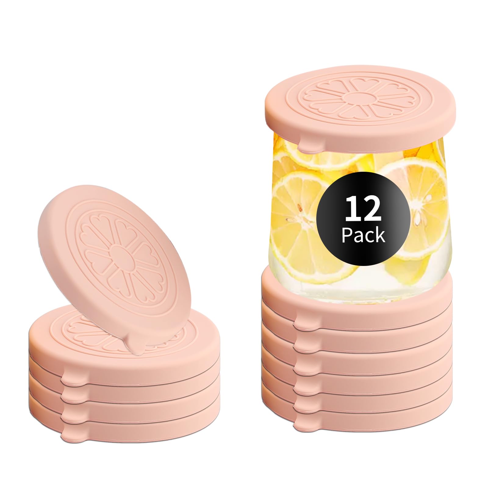 VOLCANOES CLUB Oui Yogurt Jar Lids Silicone | Covers Fit For 5 Oz Oui Yogurt Glass Jars | Perfect For Oui Yogurt Bottle with Lab