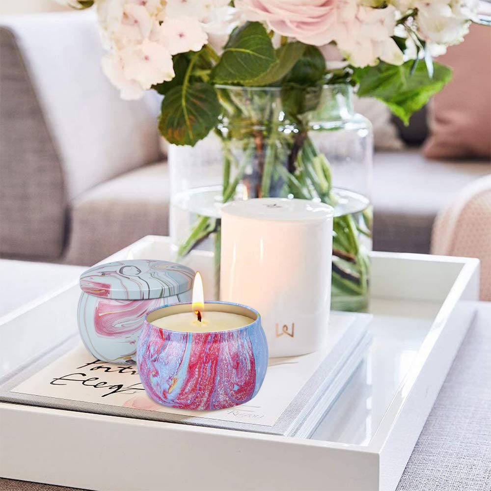 Scented Candles Gifts Set for Women, 9 Pack Aromatherapy Candles Pack Soy Wax with Essential Oil Include Lavender, Jasmine and V