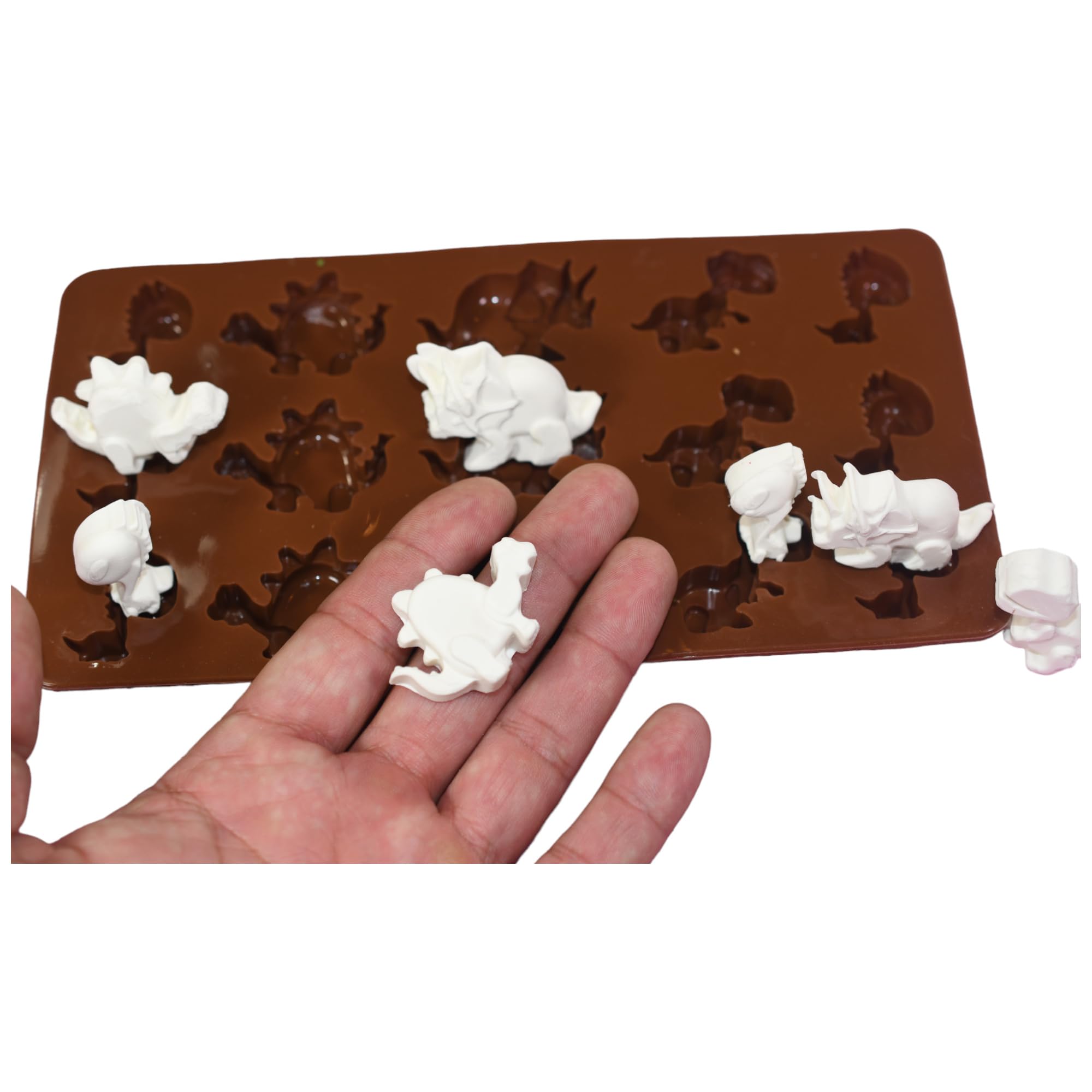 Topolmold Candy Chocolate Silicone Mold Baking Tray Pan Dinosaur Dino Animal-Themed Shape Trex Non-Stick Food-Grade For Homemade