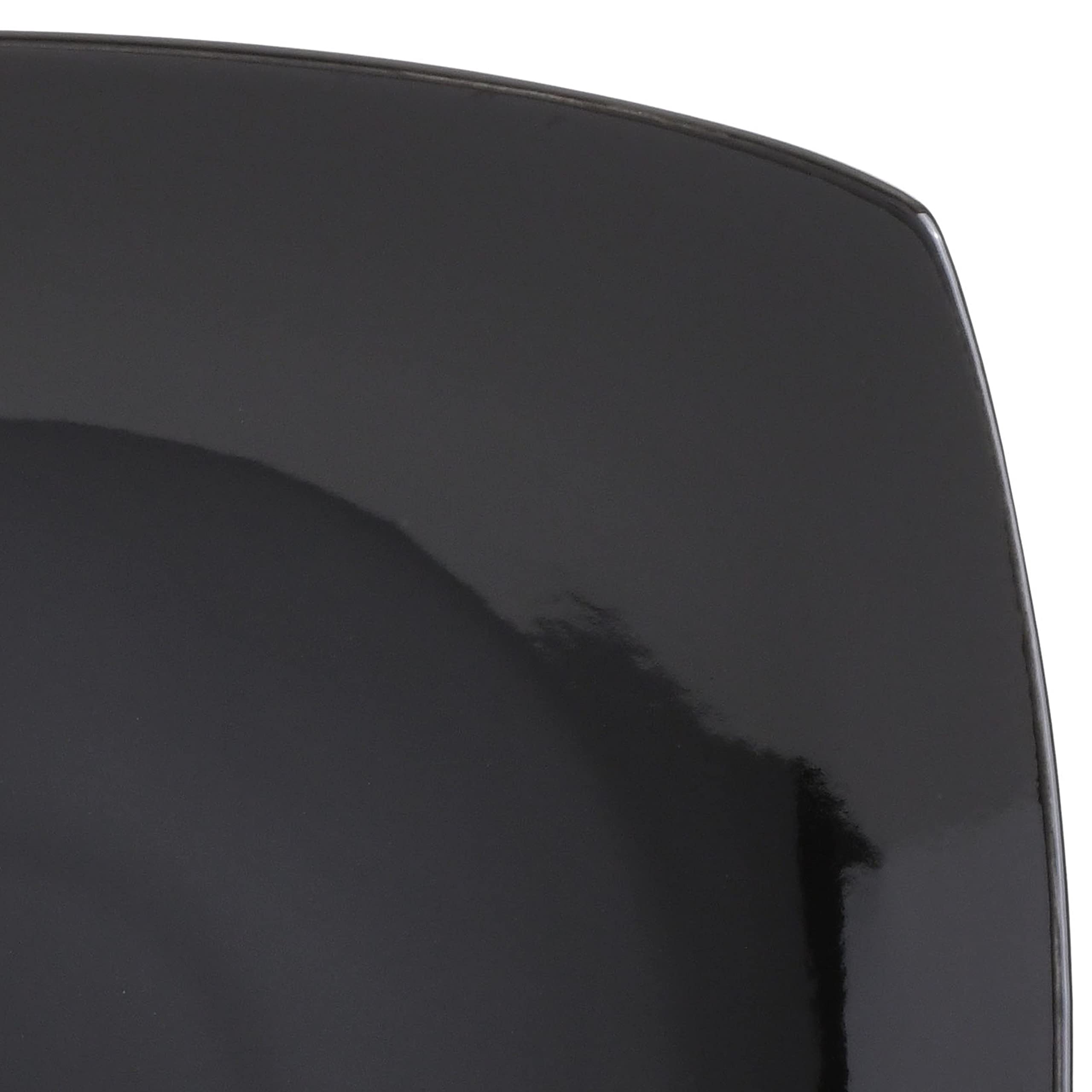 Gibson Soho Lounge Square Reactive Glaze Stoneware Dinnerware Set, Service for 4 (16pc), Black