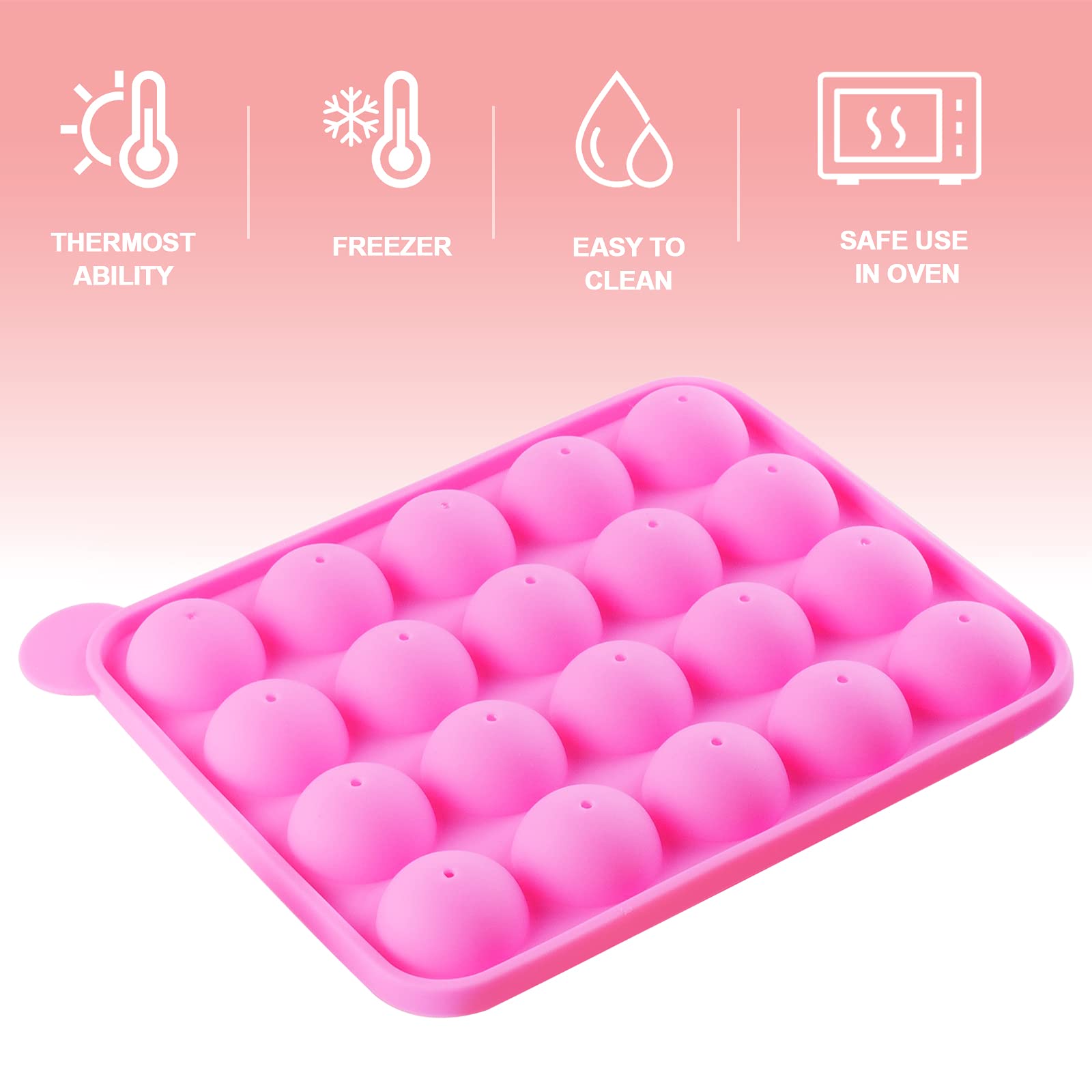 Cake Pop Maker Kit With 2 Silicone Mold Sets With 3 Tier Cake Stand, Chocolate Candy Melts Pot, Silicone Cupcake Molds, Paper Lo