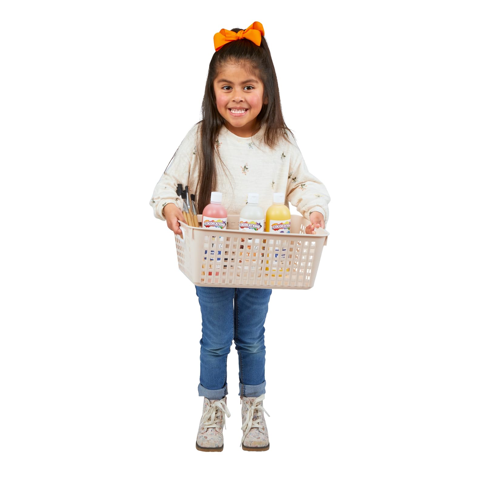 Really Good Stuff Large Basket - Boho, 6 Pack