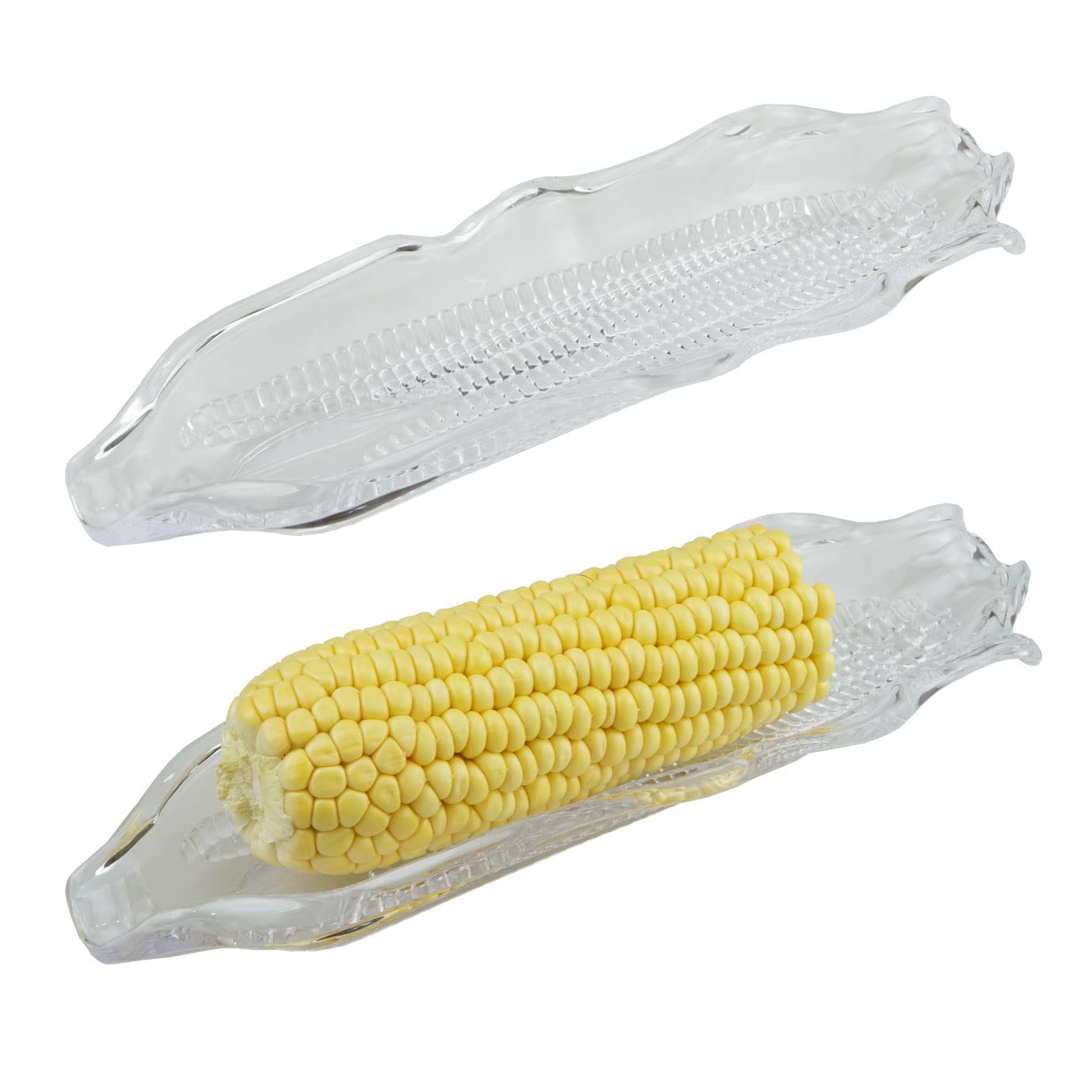 Xgng 6Pcs Transparent Plastic Corn Trays, Corn Dish, Cob Dinnerware, Suitable For Families Or Restaurants
