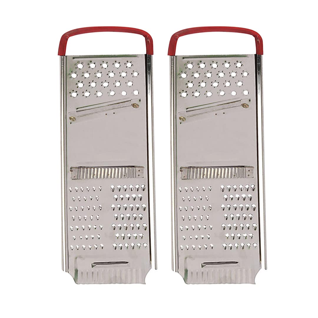 Oc9 Stainless Steel Potato Chipser/Slicer/Cheese Grater/Coconut Grater/Fruits/Vegetable (Pack Of 2) For Kitchen