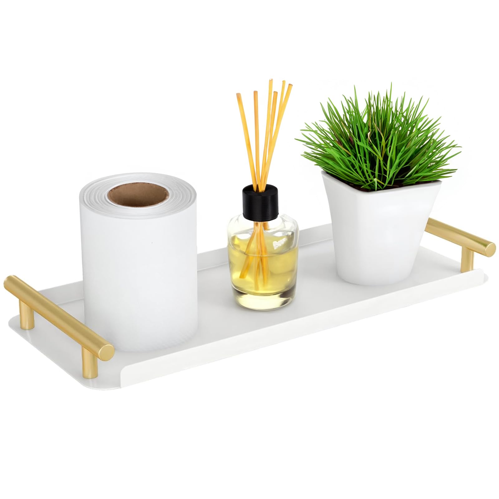 Xzhxfx Toilet Paper Basket,Stainless Steel Toilet Tank Tray With Handles - Toilet Paper Storage For Bathroom & Kitchen Table - B