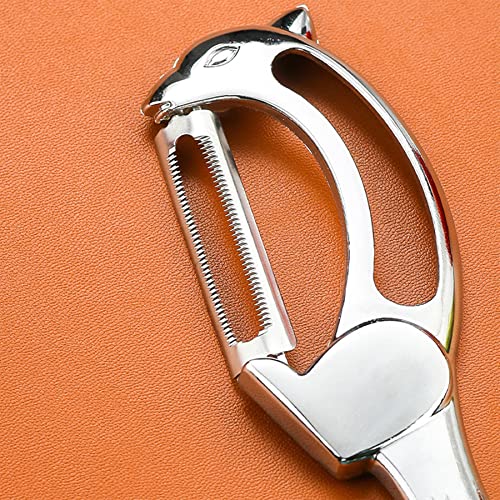 Arfuka Vegetable Peeler Potato Vegetable Apple Peelers For Fruit Carrot Veggie Squirrel Shape Potatoes Peeler Stainless Steel Pe