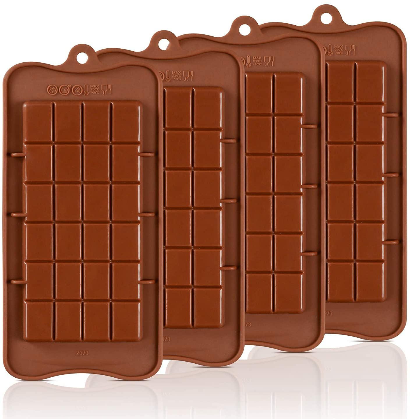 Chocolate Bar Mold Silicone - Candy Bar Molds For Chocolate Break-Apart Silicone Chocolate Molds Protein And Engery Bar Silicone