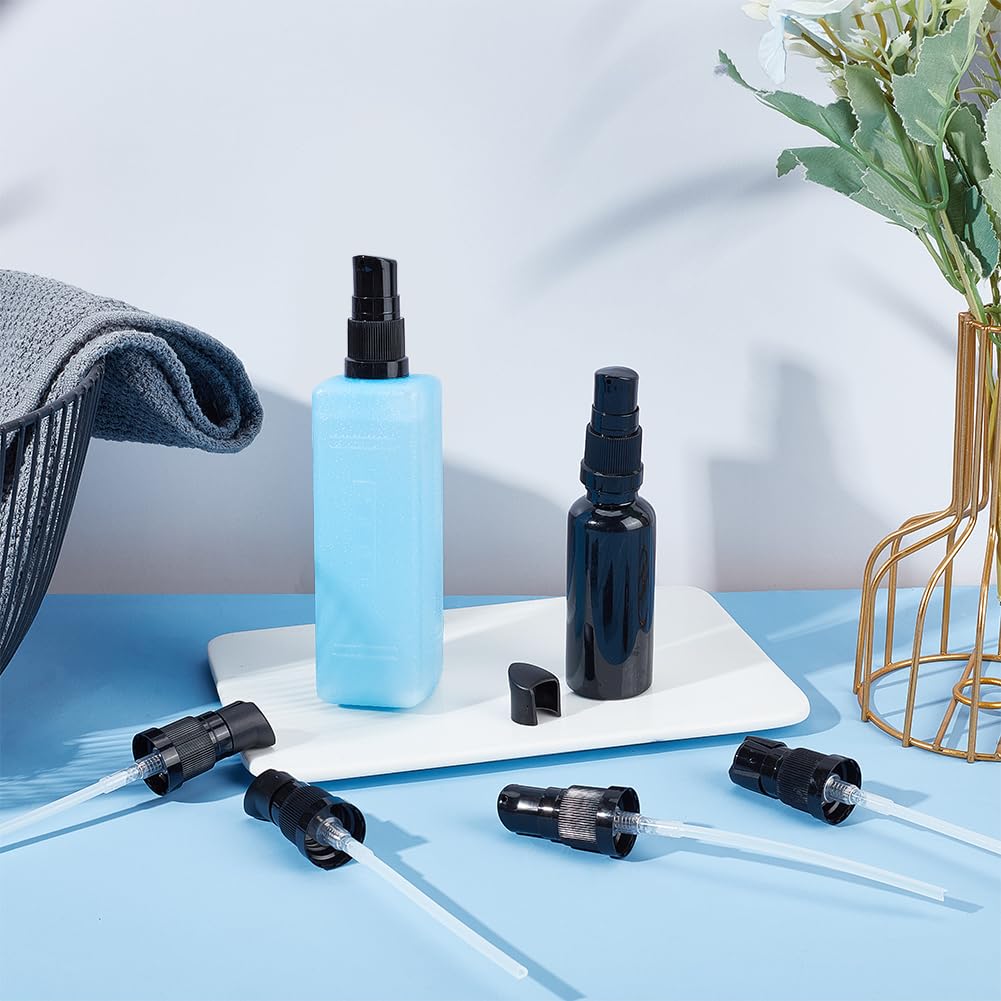 Benecreat 20 Pcs 18/415 Replacement Pump Top Head, Black Universal Replacement Pumps With Cover, Reusable Dispenser Pump Head Fo