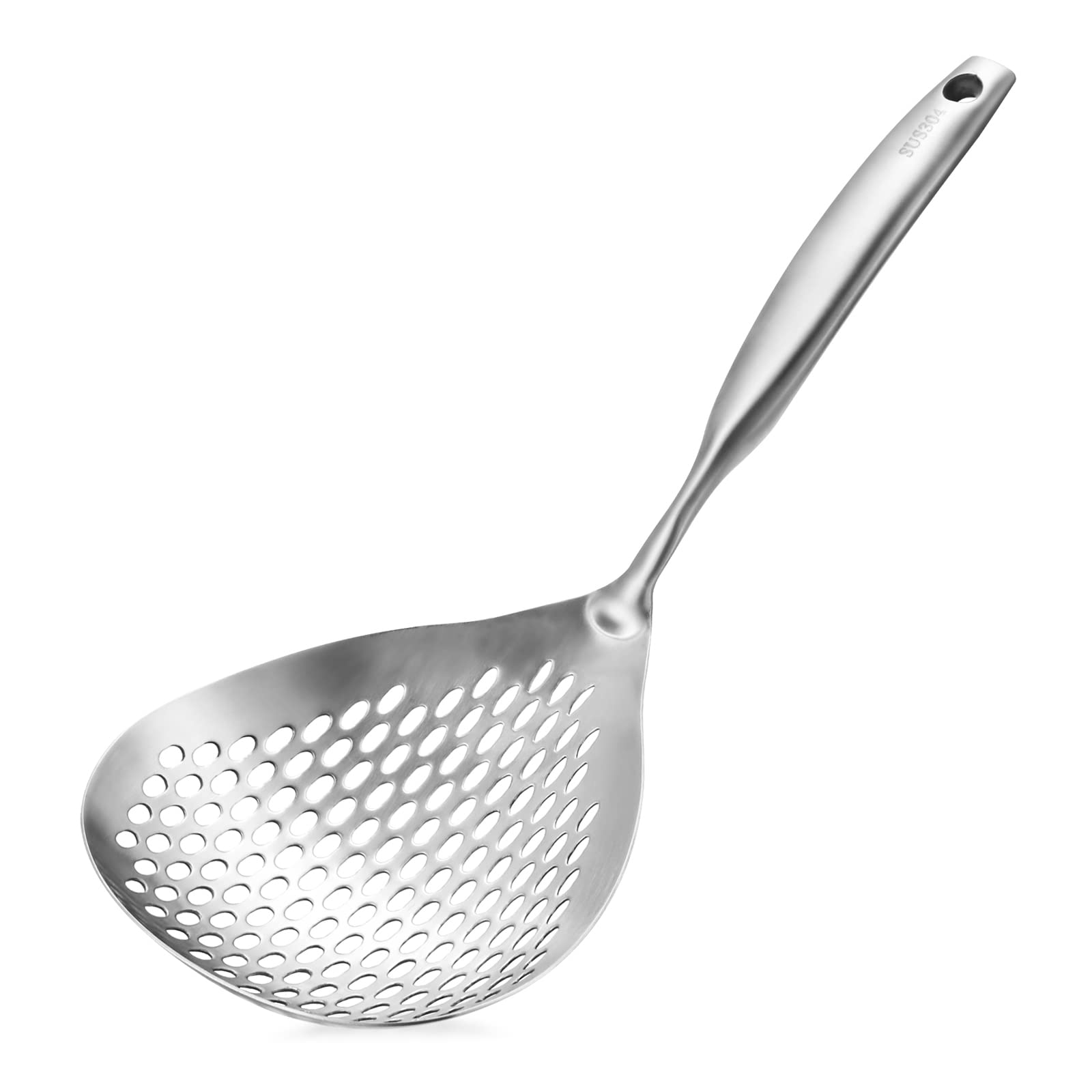 Large Stainless Steel Strainer Large Colander Spoon Skimmer Slotted Spoon With Hanging Holes And Handle Skimmer Strainer For Kit