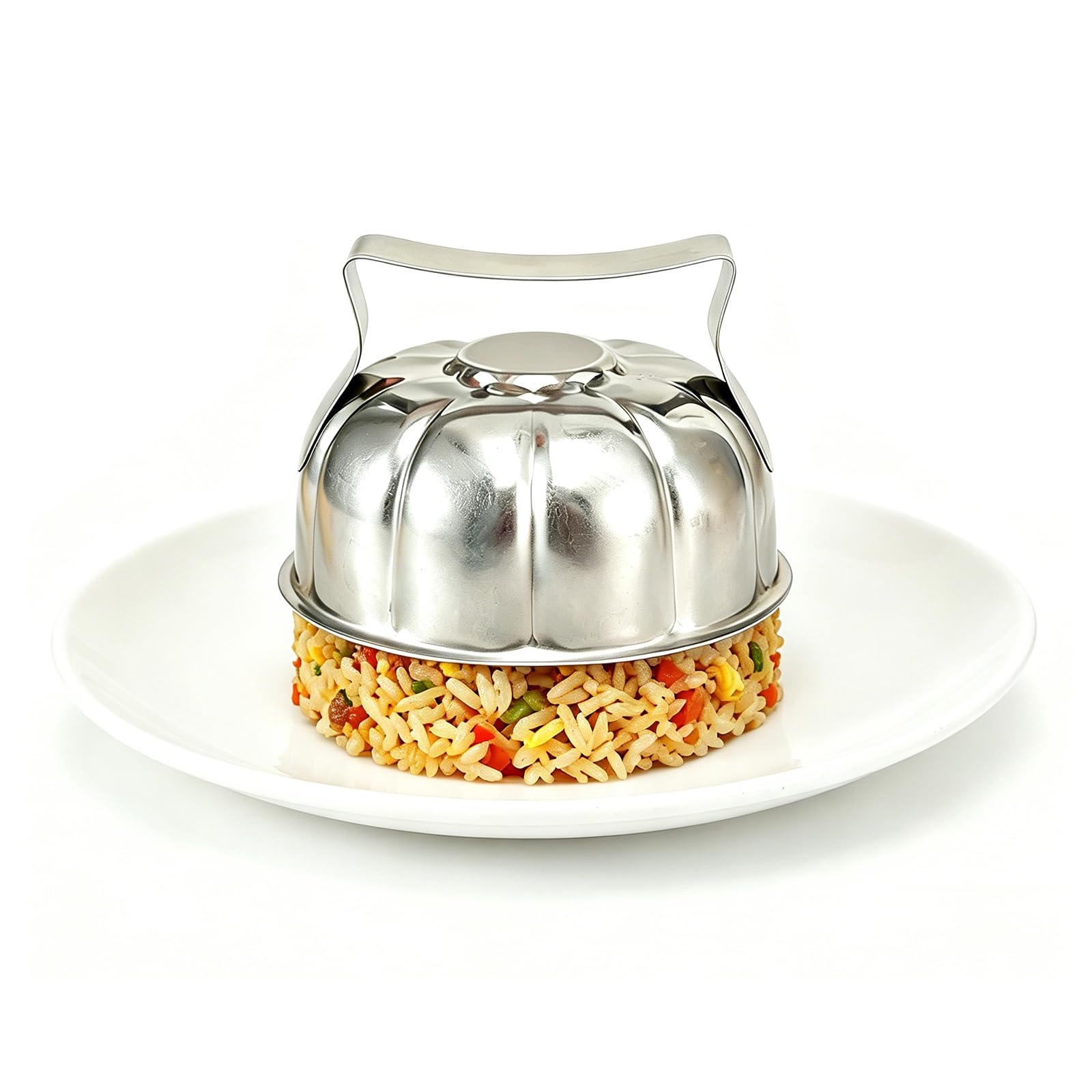 kfzhenqi Flower Shaped Rice Mold,Fried Rice Press Mold,Stainless Steel,for Decorative Dishes, Home, Restaurant, DIY