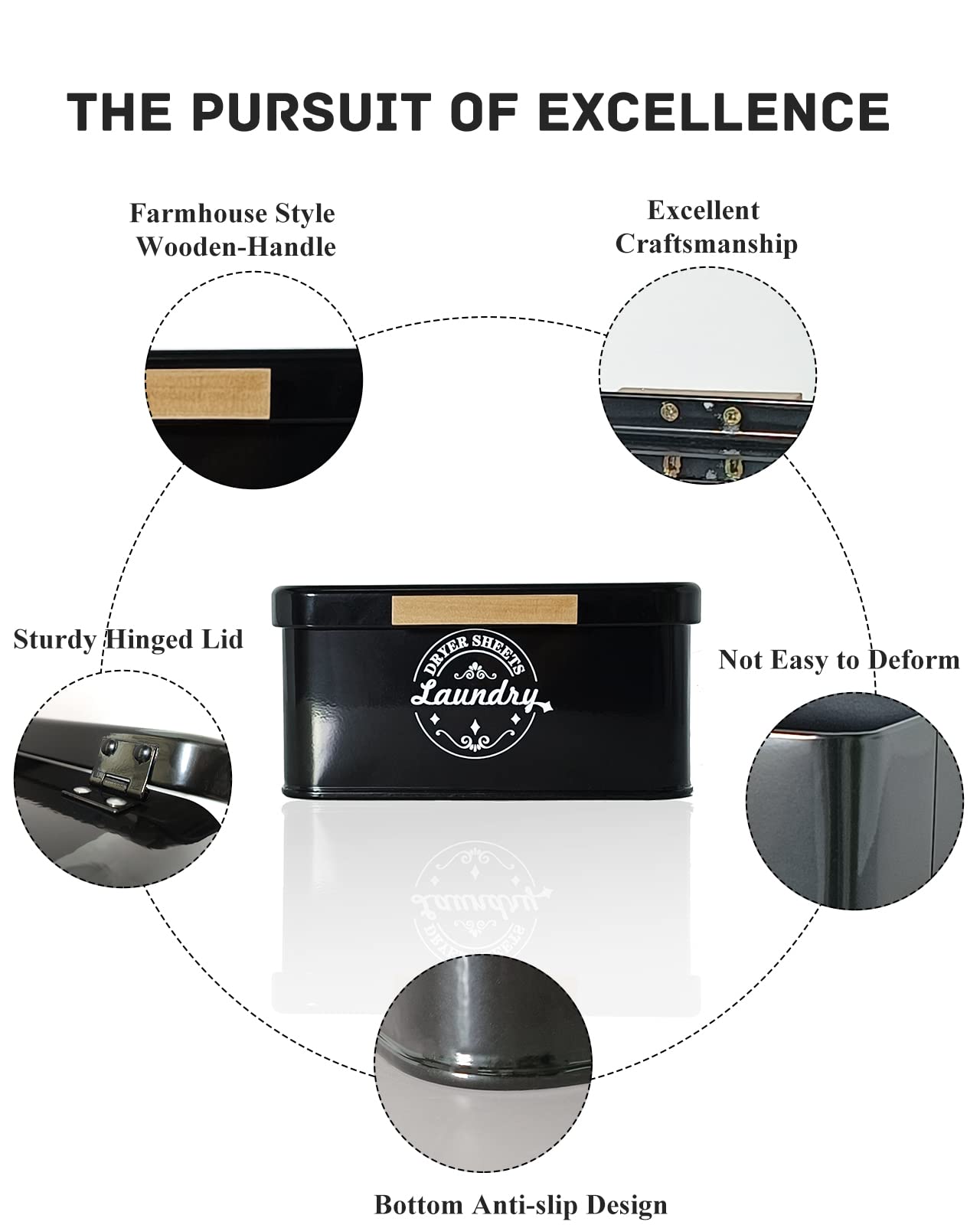 Sacreday Dryer Sheet Holder Container For Laundry Room Organization, Farmhouse Laundry Organization And Storage, Metal Dryer She