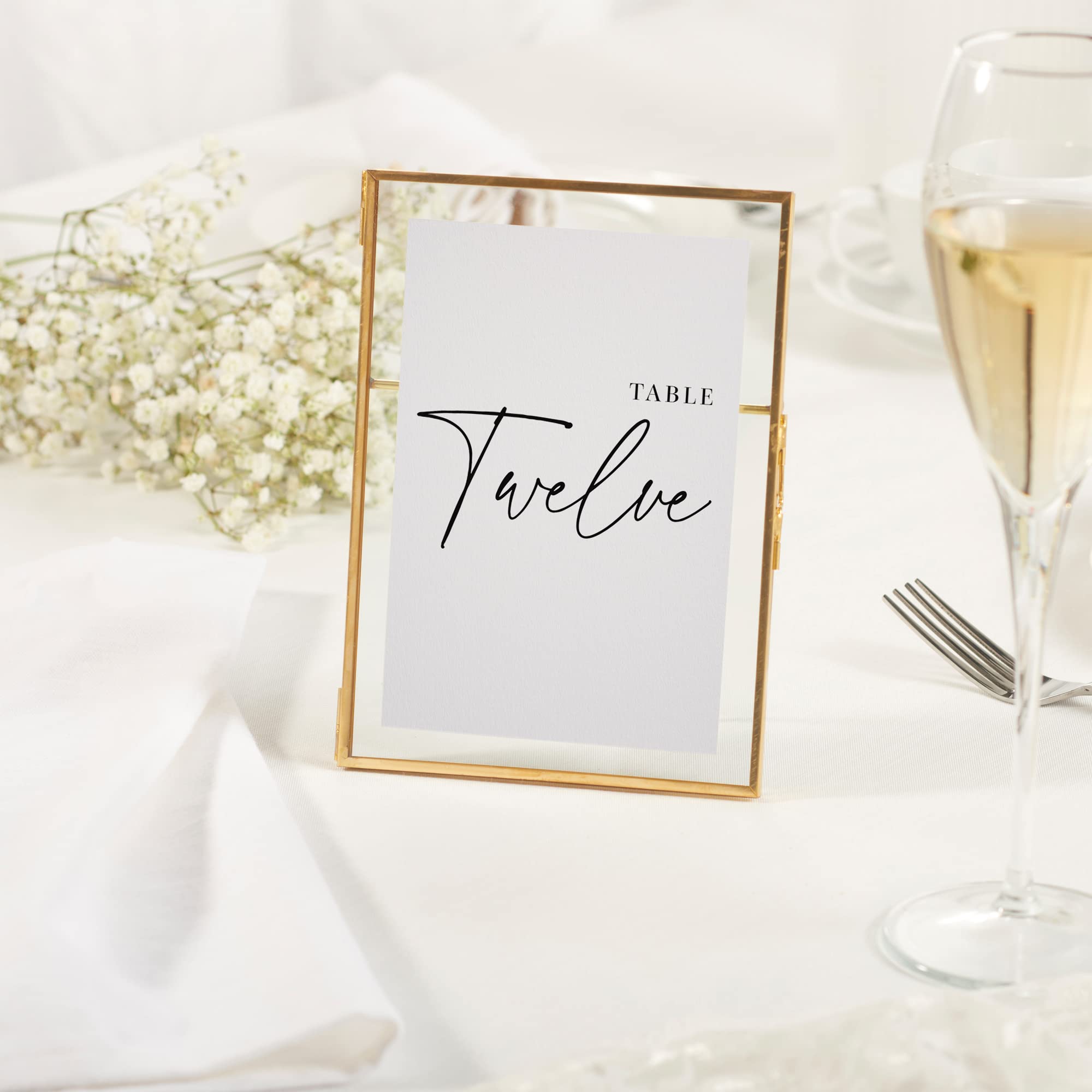 Twistionery Wedding Table Numbers - Black Table Numbers For Wedding Reception - Table Number Cards - Table Wedding Number Cards