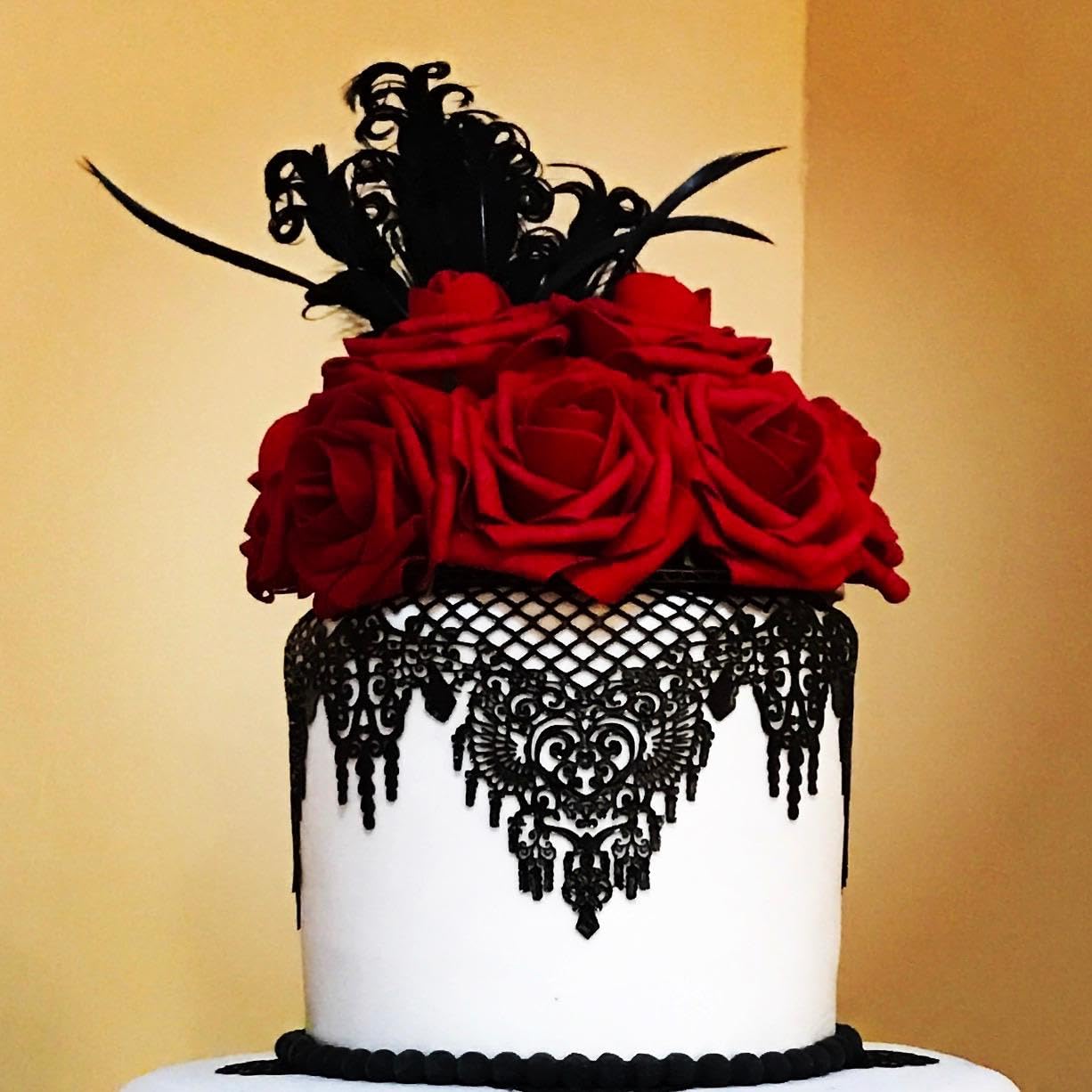 Anyana Novelty Giant Jewels Edible Lace Mat Silicone Imprint Mold Sugarcraft Wedding Cake Decorating Tools Impression Gumpaste T