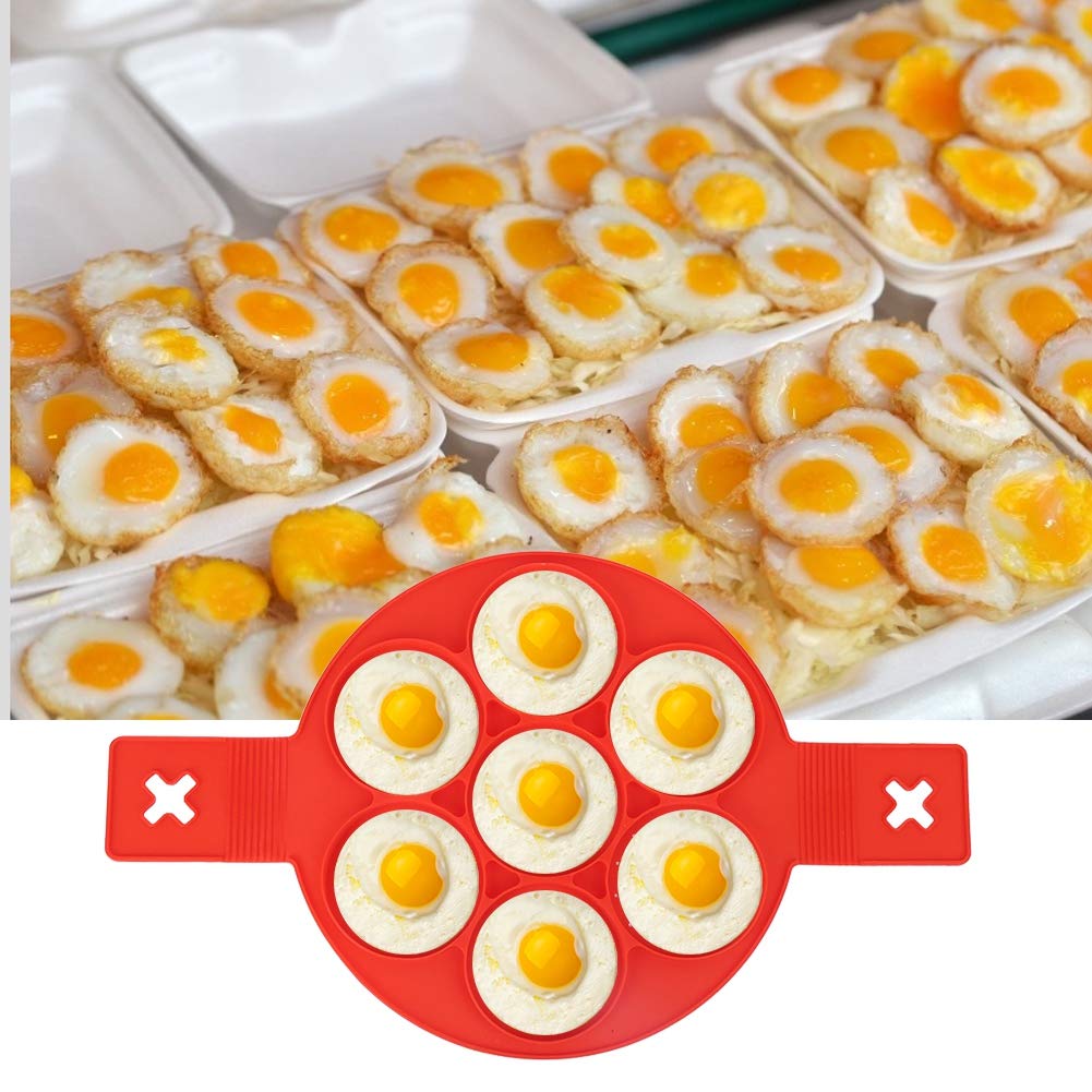 Fdit 2Pcs Silicone Pancake Non-Stick Egg Shaper Frying Pan Maker Accessory Diy Kitchen Utensils