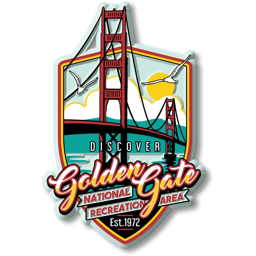 Golden Gate NRA Magnet by Classic Magnets, 2.6 x 4, Collectible Souvenirs Made in The USA