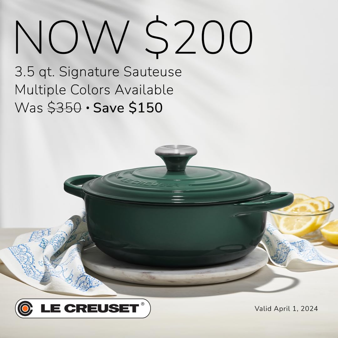 Le Creuset Enameled Cast Iron Signature Sauteuse Oven, 3.5 Qt., Marseille