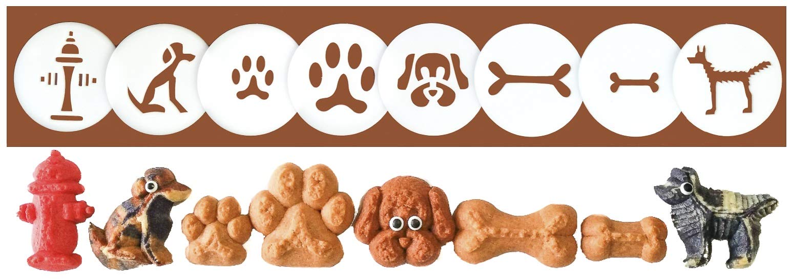 Dogs, Paws & Bones 8 Disk Set For Cookie Presses
