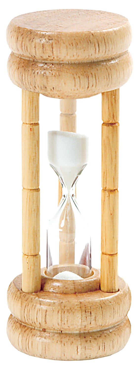 Norpro Three Minute Wood Timer, 4 Inch, Cream
