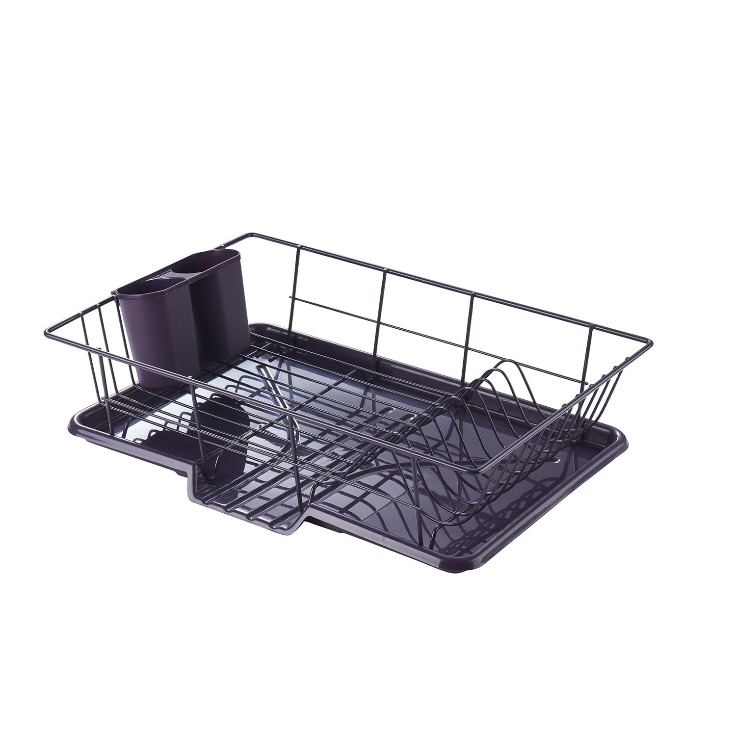 Space-Saving 3-Piece Dish Drainer Rack Set: Efficient Kitchen Organizer For Quick Drying And Storage - Includes Cutlery Holder A