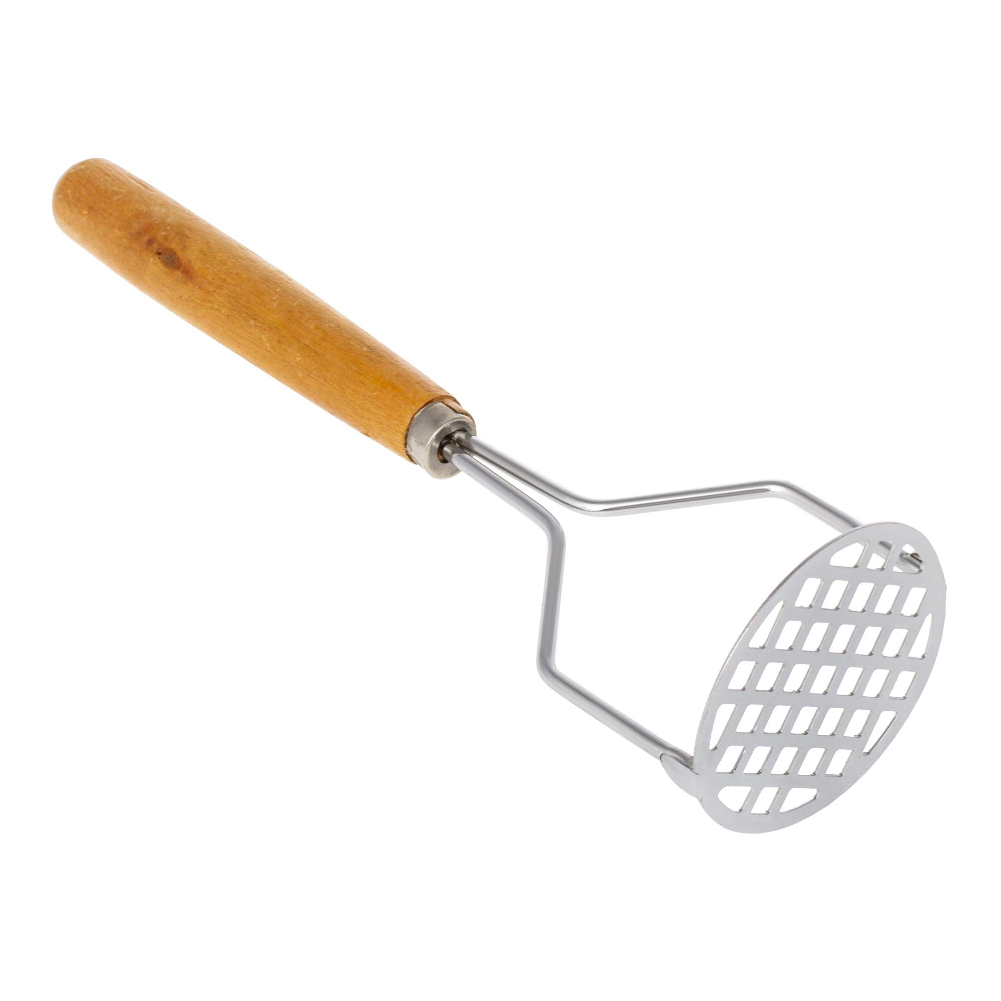 Stainless Potato Masher For Kitchen - Food Steel Masher - Single Handle Fruit Smashers - Heavy Duty Chickpea Smasher - Utensil F