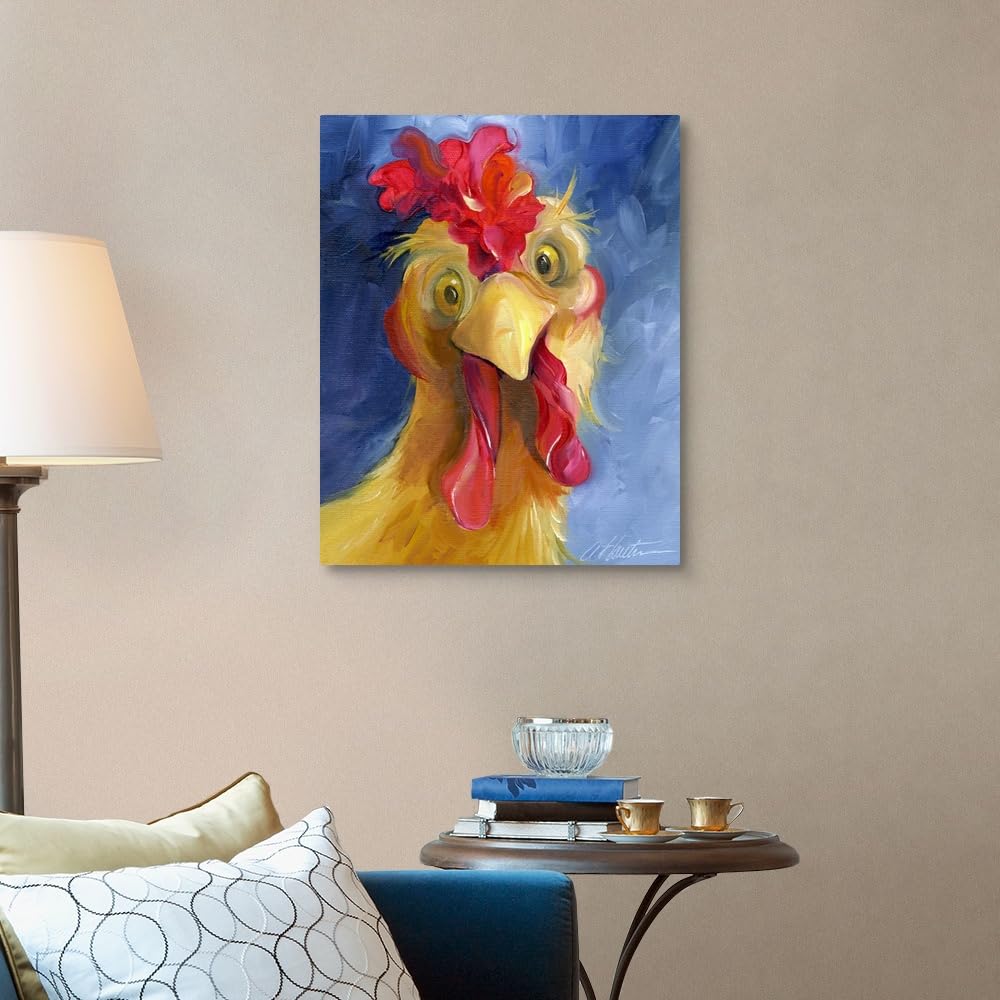 Canvas On Demand Are You Chicken Canvas Wall Art Print By Amy Hautman, Home Decor, Chicken, Wildlife Artwork, 24''X30''