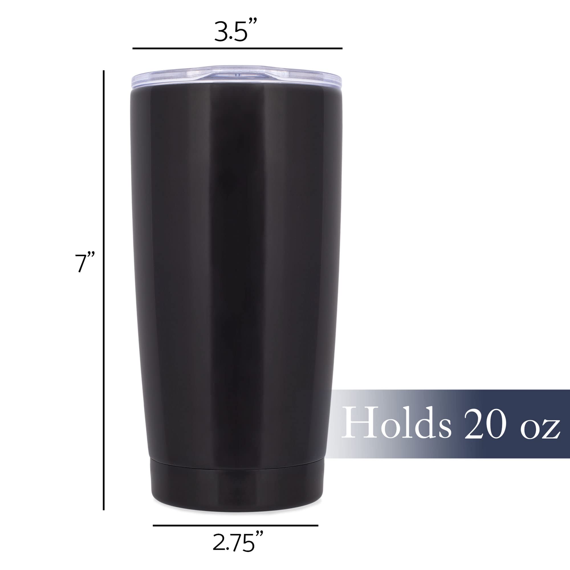 Dicksons Sstumb-65 Midnight Black 20 Ounce Stainless Steel Metal Travel Tumbler, For I Know The Plans I Have For You