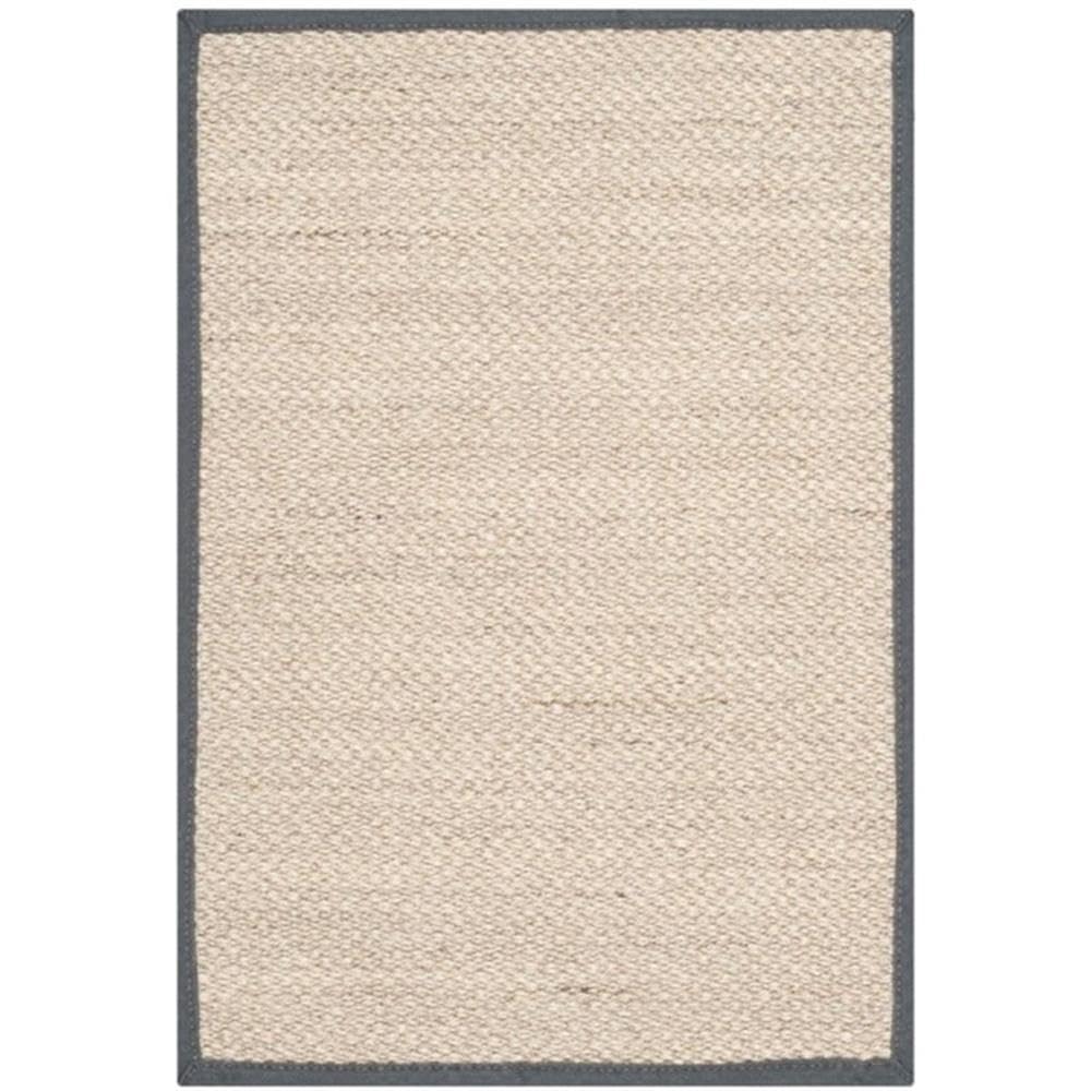 SAFAVIEH Natural Fiber Collection Area Rug - 10 x 14, Marble & Dark Grey, Border Sisal Design, Easy Care, Ideal for High Traff
