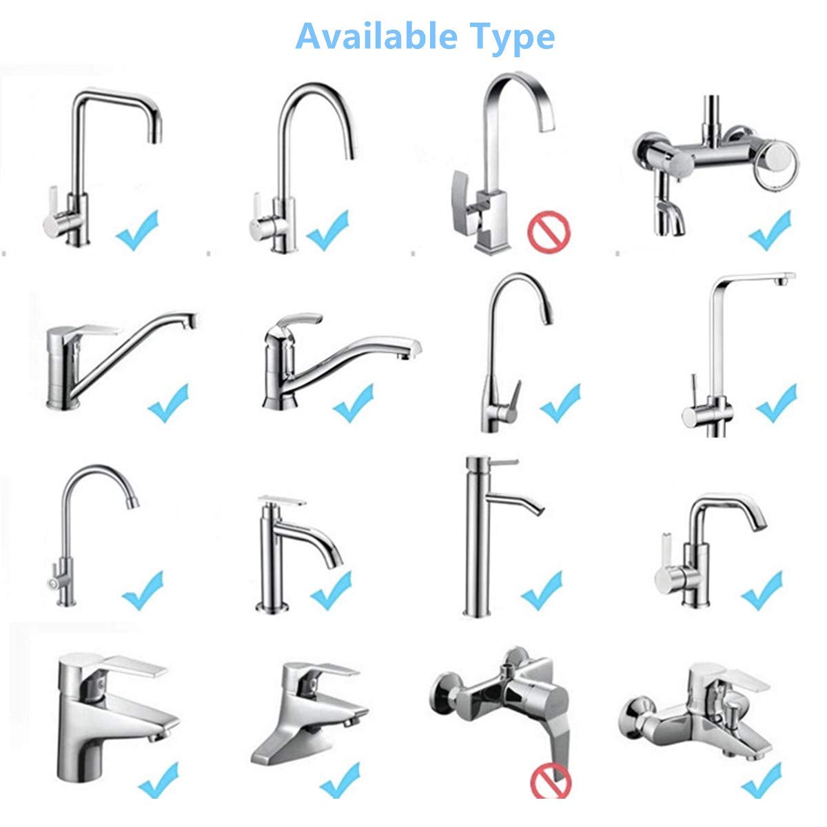 7 Inch Metal Hose Faucet Sprayer Attachment Goose Neck Kitchen Sink Aerators Polished Chrome For Cold Hot Water (Silver)