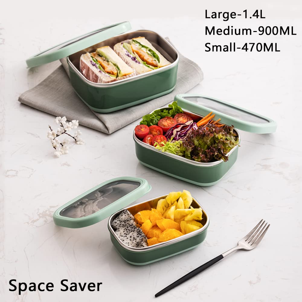 Lille Home Leak Proof Steel Food Containers - Snack Stainless Steel Containers - Ideal For Educational Settings & Daycare - Nest