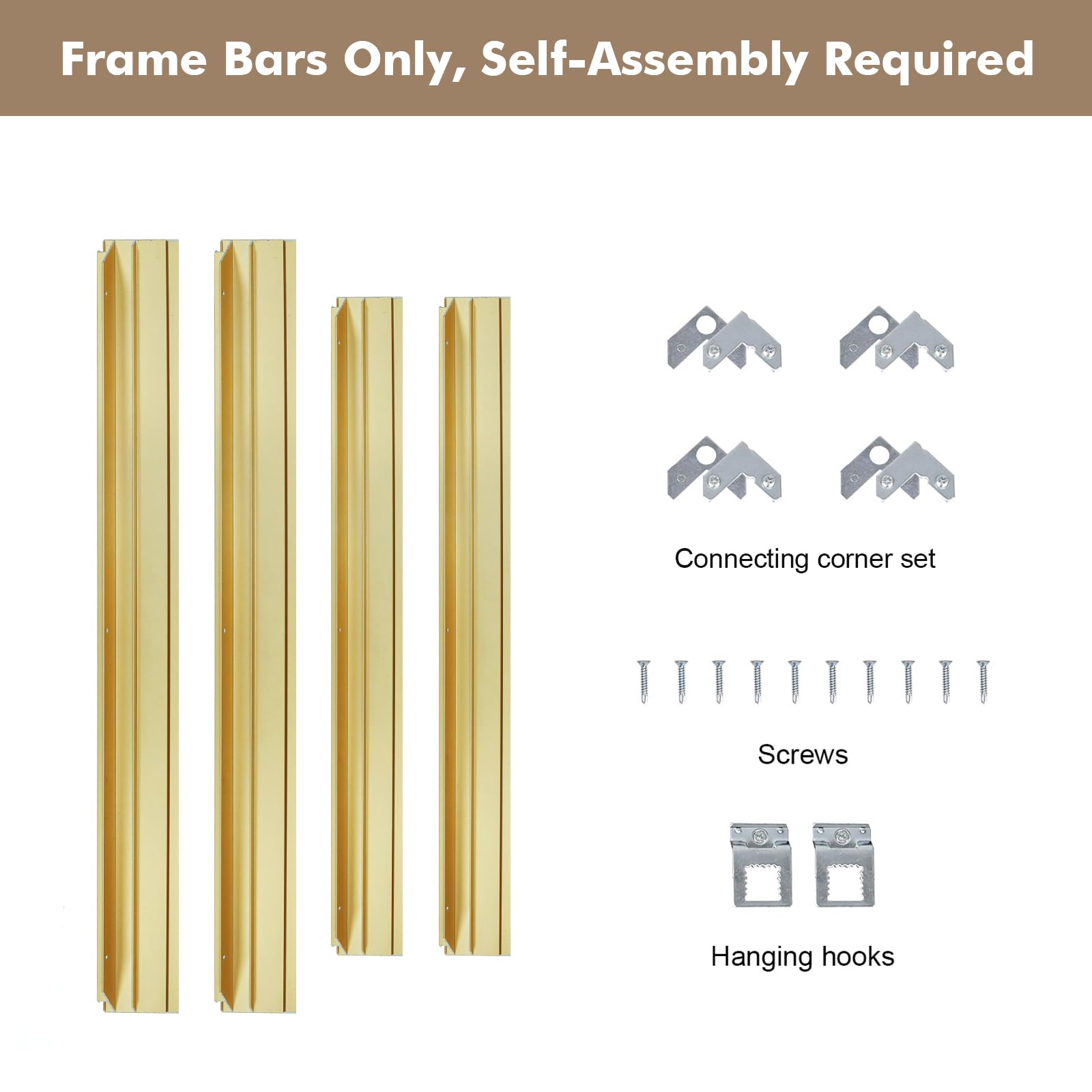 FOLKOR Canvas Floater Frame for 24x30 Oil Paintings  DIY Metal Canvas Frame with 1.5'' Deep  Floating Frame for Canvas Prints Wall Art/Portrait/Landscape Living Room Bedroom Kitchen Decor (Gold)