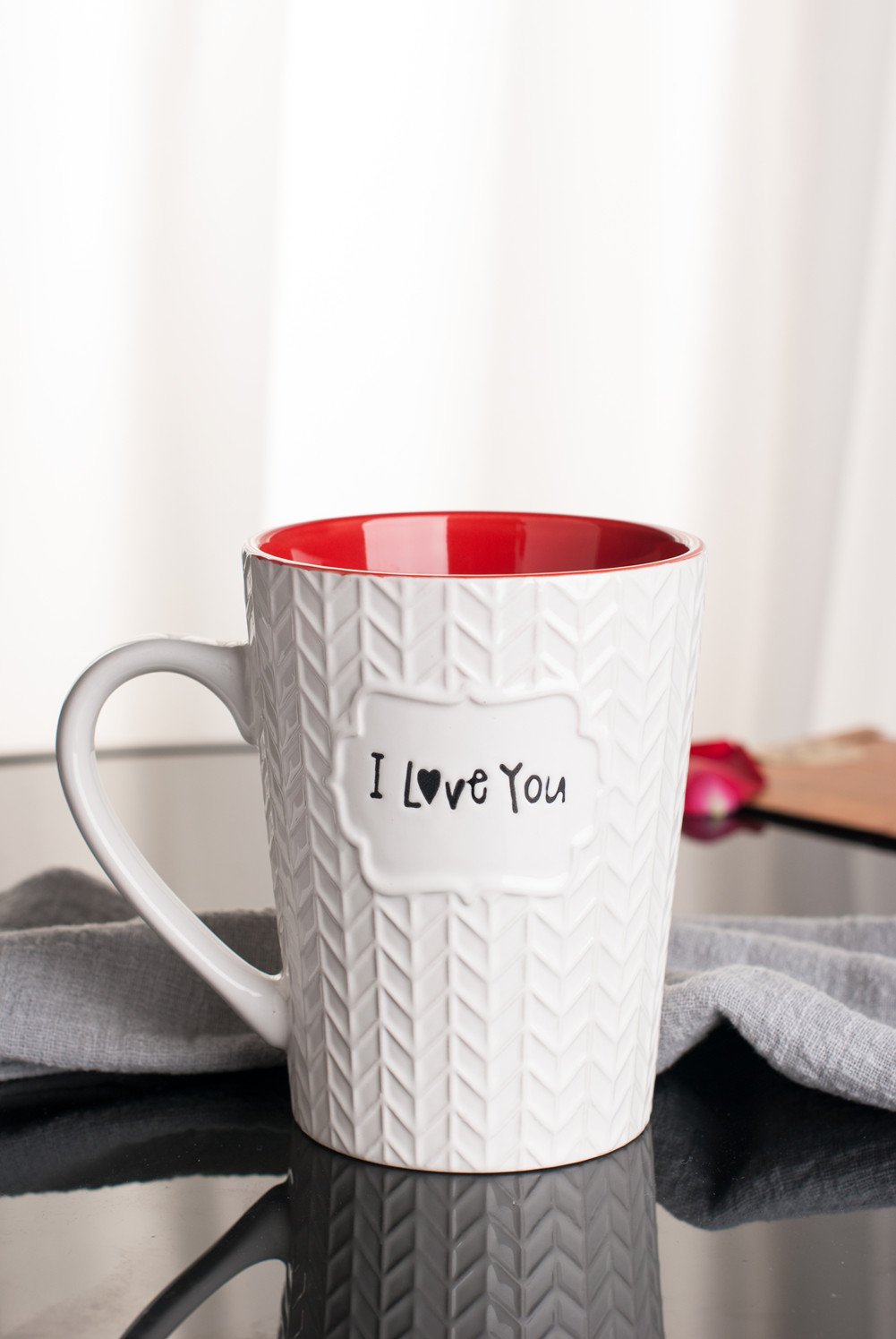 Ynsfree I Love You Mug 16 oz Coffee Tea Cup for Dad/Father/Mom/Grandma/Ladies/Wife Birthday/Christmas/Anniversary/Valentine Holidays Ceramic Mugs