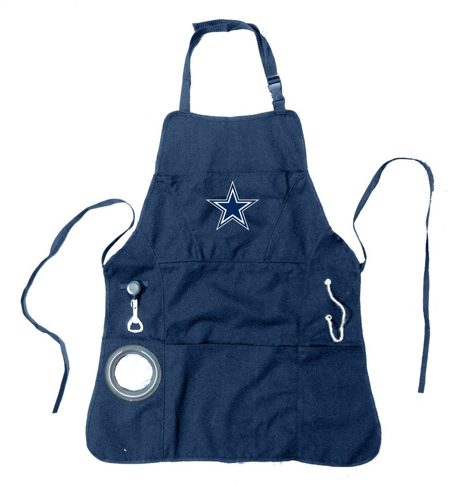 Team Sports America Nfl Dallas Cowboys Ultimate Grilling Apron  Bottle Opener And Insulated Beverage Holder  Heavy Duty Durable