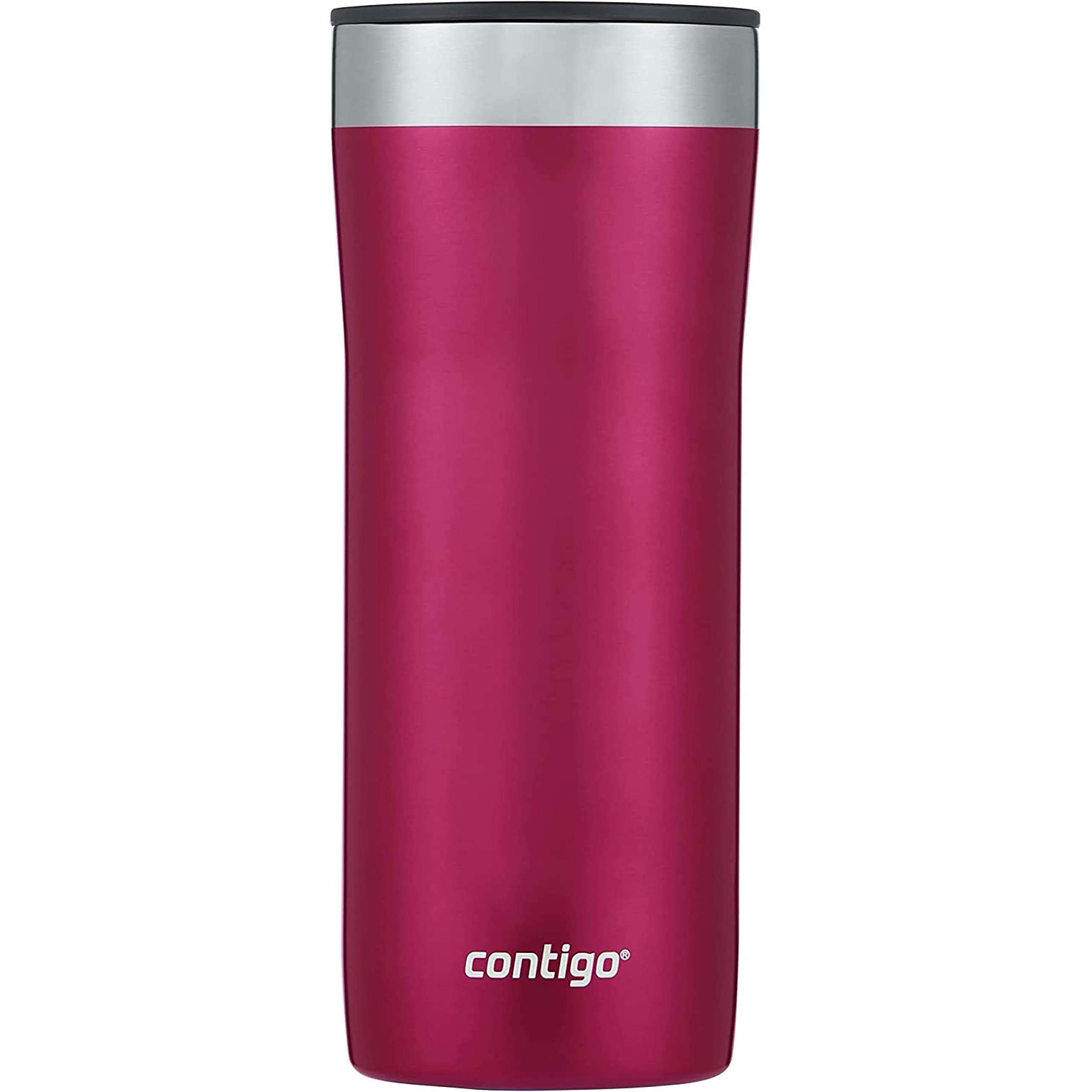 Contigo Streeterville Stainless Steel Tumbler With Straw, Dragon Fruit, 24Oz.