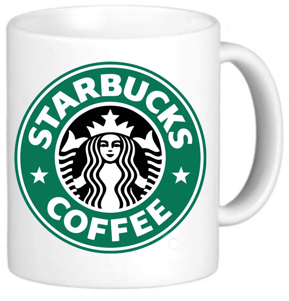 Kooltech Ceramic Printed White Coffee Mug - White, 325 Ml/11Oz