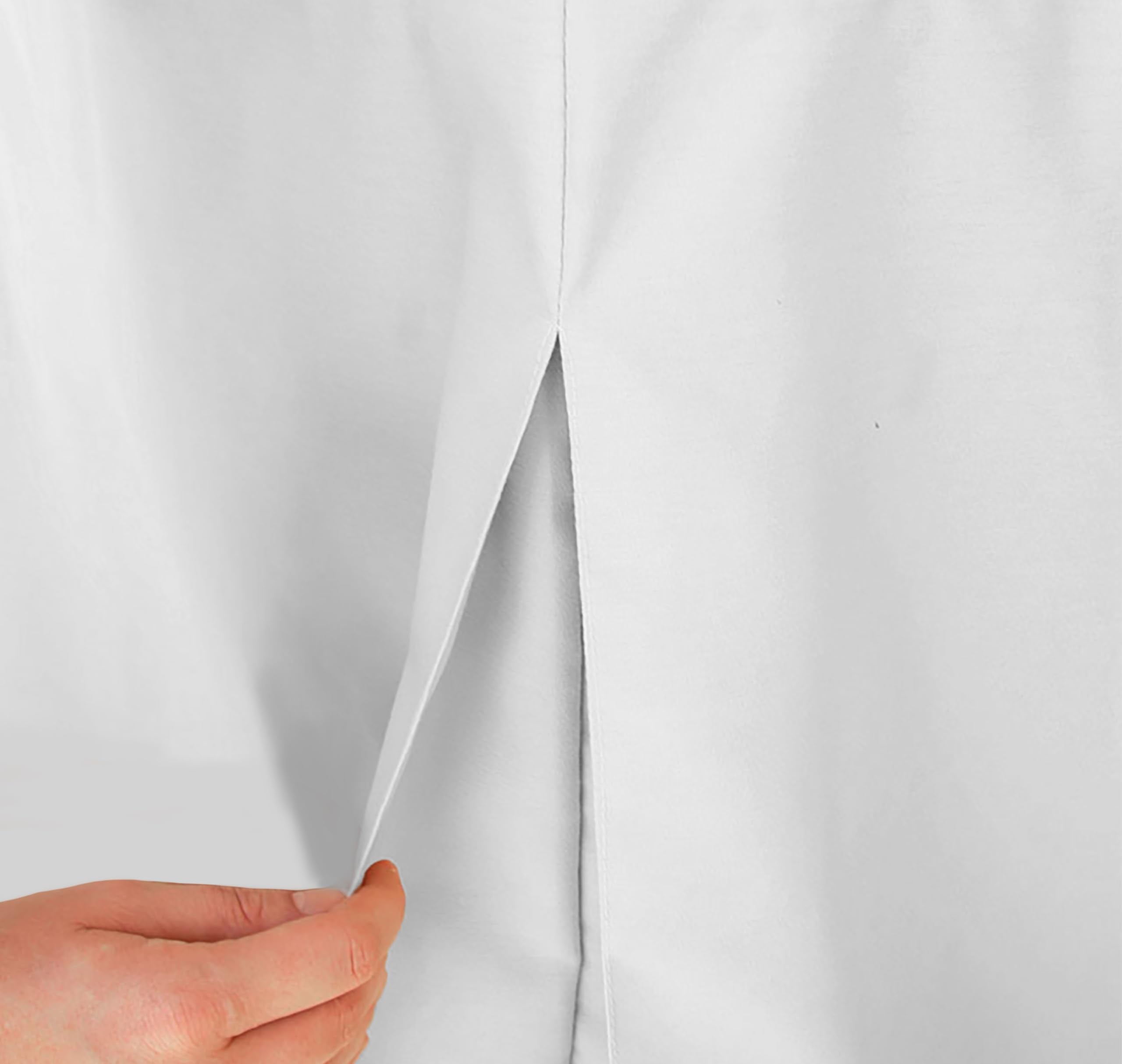 Tablevogue 1C22259 Machine Washable Microfiber Solid Fitted Rectangular 72-Inch X 30-Inch Tablecloth For Events 6-Feet, White