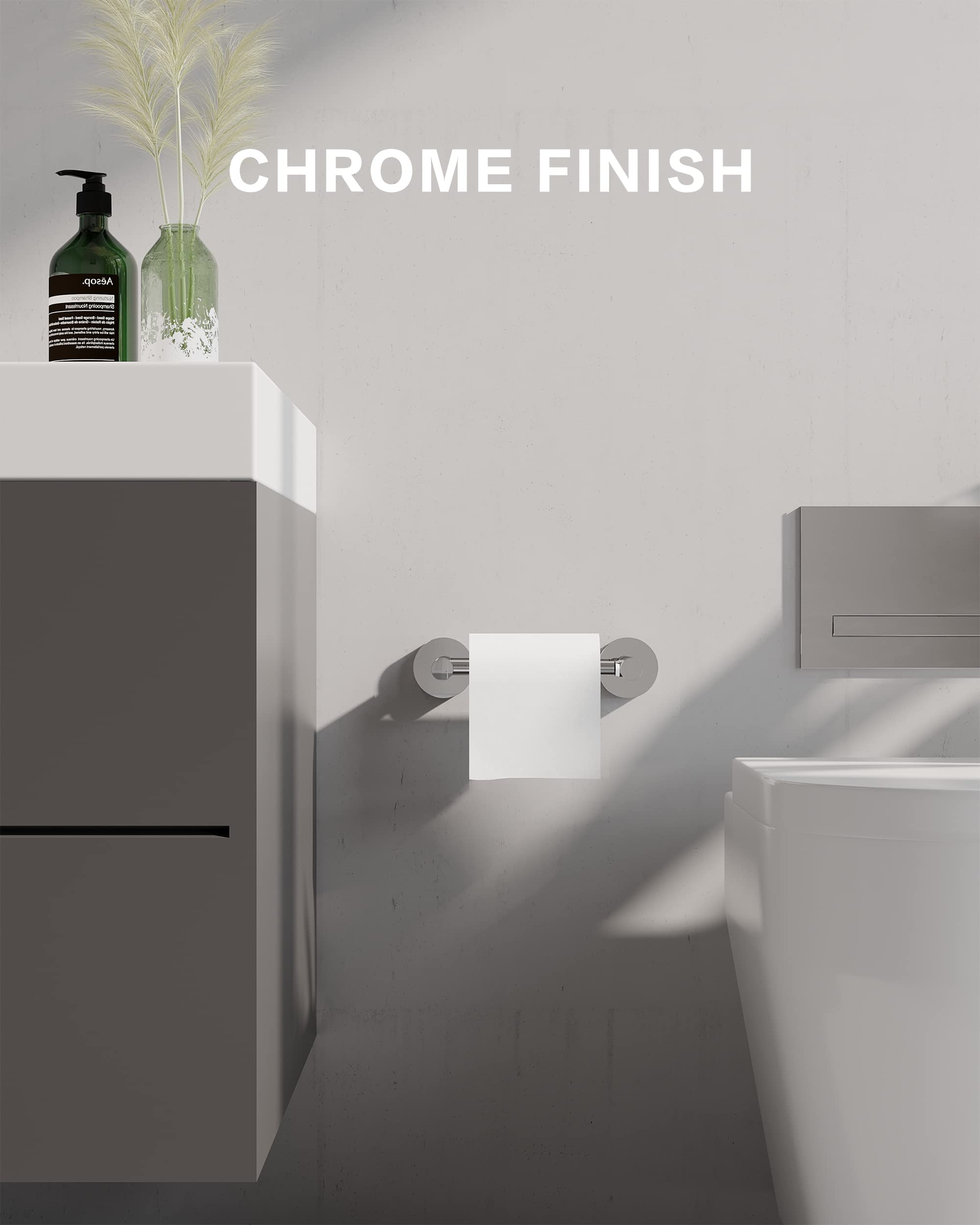 Fixsen Toilet Paper Holder Bathroom Tissue Roll Holder Stainless Steel And Zinc Alloy Wall Mount Detachable (Chrome, 1)